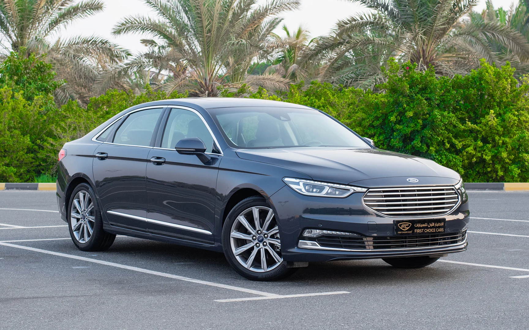 Used 2022 Ford Taurus Titanium Blue – Right Front Diagonal (45°) View at First Choice Cars Sharjah