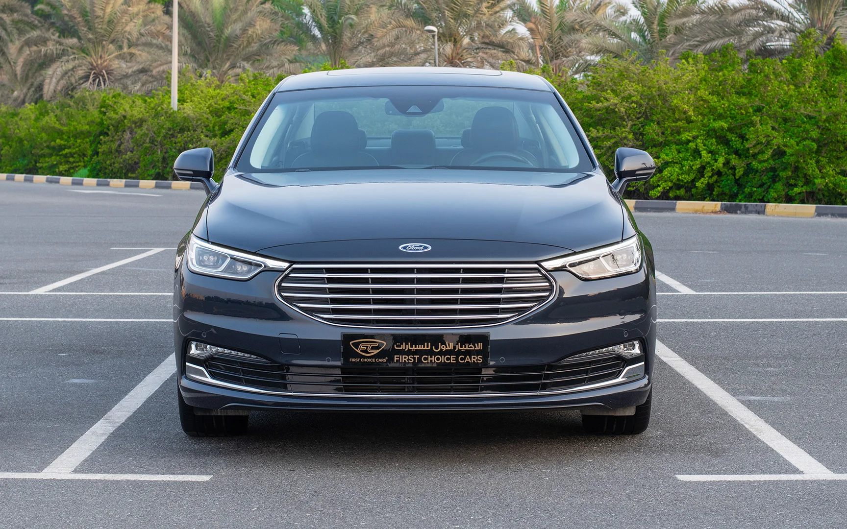 Used 2022 Ford Taurus Titanium Blue – Front View at First Choice Cars Sharjah