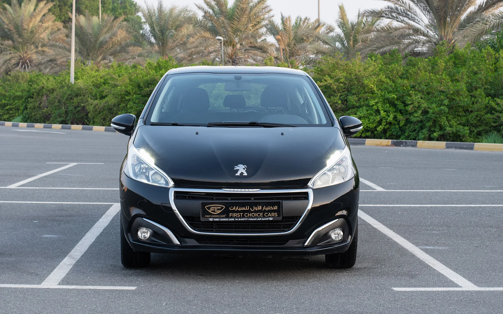 Used 2019 Peugeot 208 Active Black – Front View at First Choice Cars Sharjah