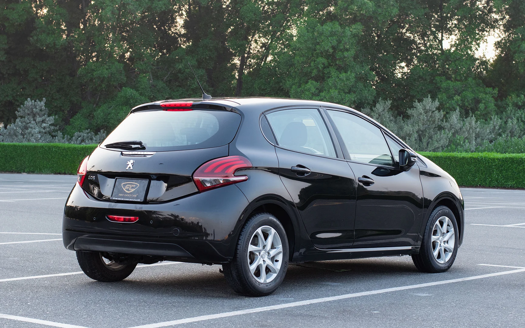 Used 2019 Peugeot 208 Active Black – Right Back Diagonal (45°) View at First Choice Cars Sharjah