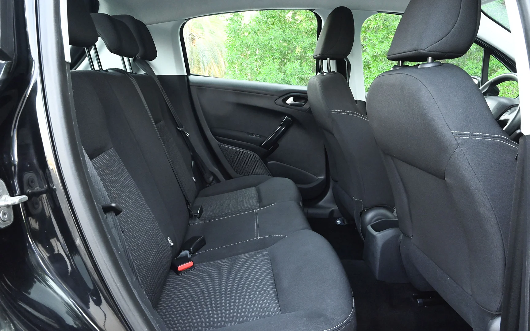 Used 2019 Peugeot 208 Active Black – Rear Passenger Side Cabin View at First Choice Cars Sharjah