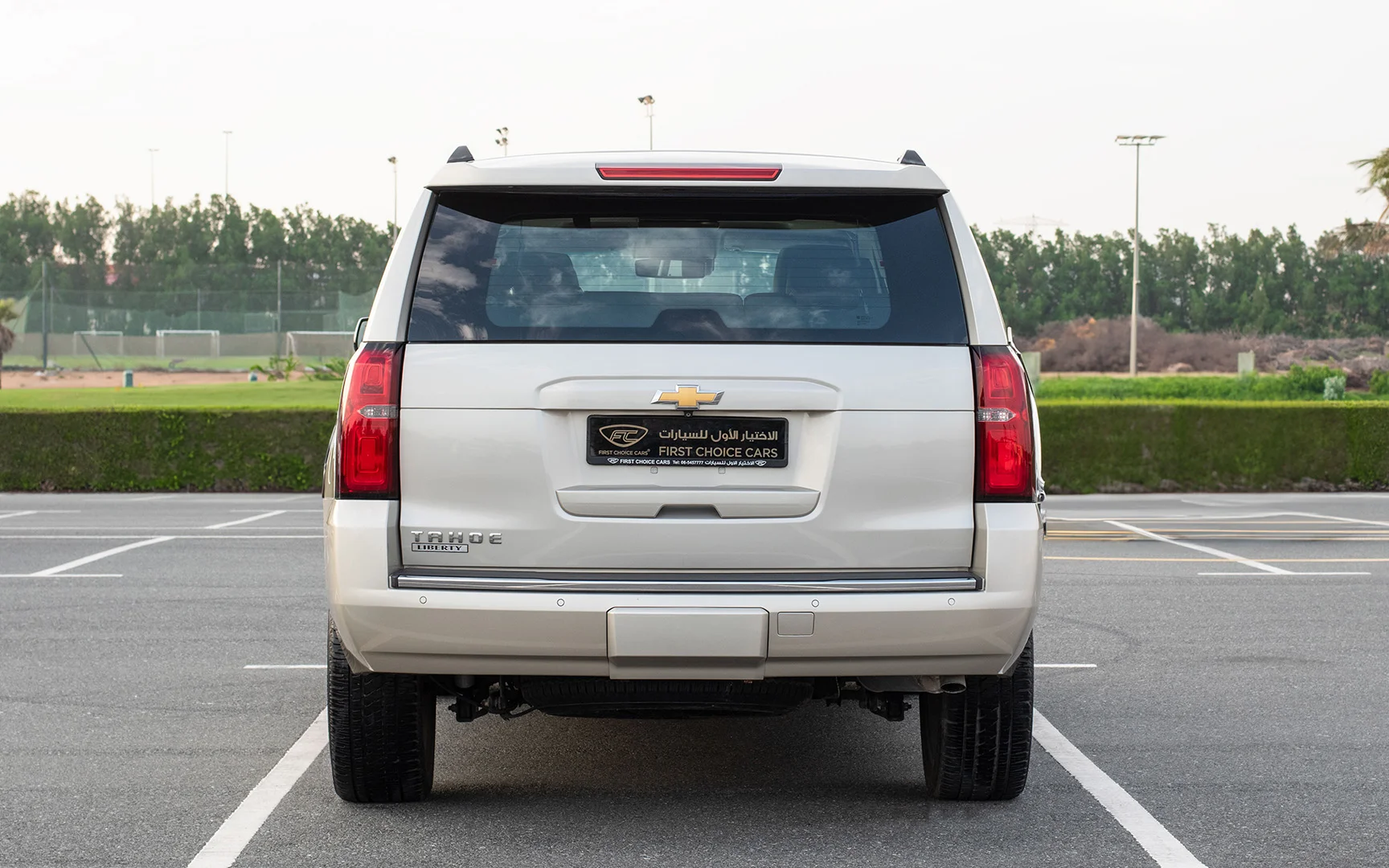 Used 2015 Chevrolet Tahoe LTZ Gold – Back/Rear View at First Choice Cars Sharjah