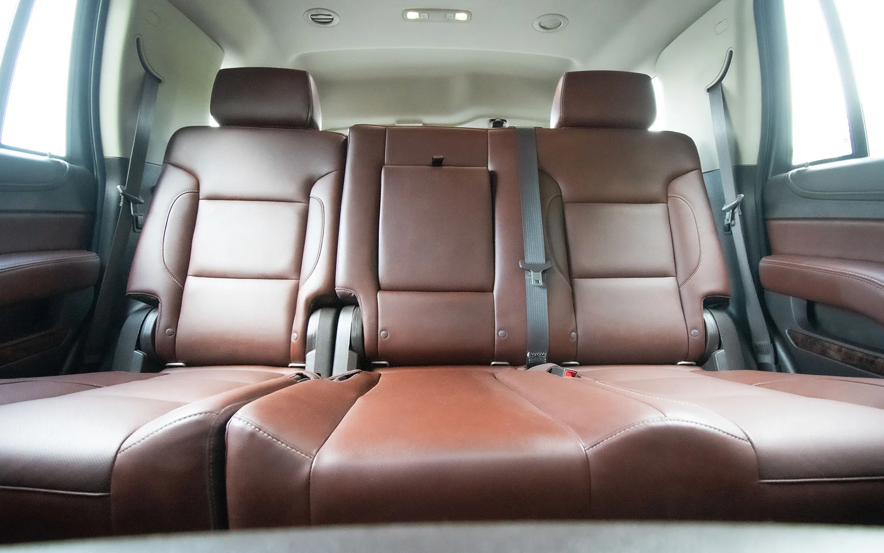 Used 2015 Chevrolet Tahoe LTZ Gold – Rear Seat View at First Choice Cars Sharjah