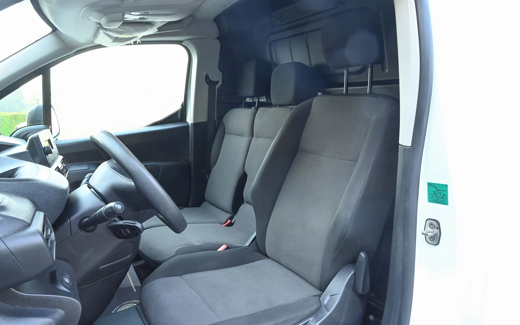 Used 2020 Peugeot Partner Long Van White – Front Passenger Side Cabin View at First Choice Cars Sharjah