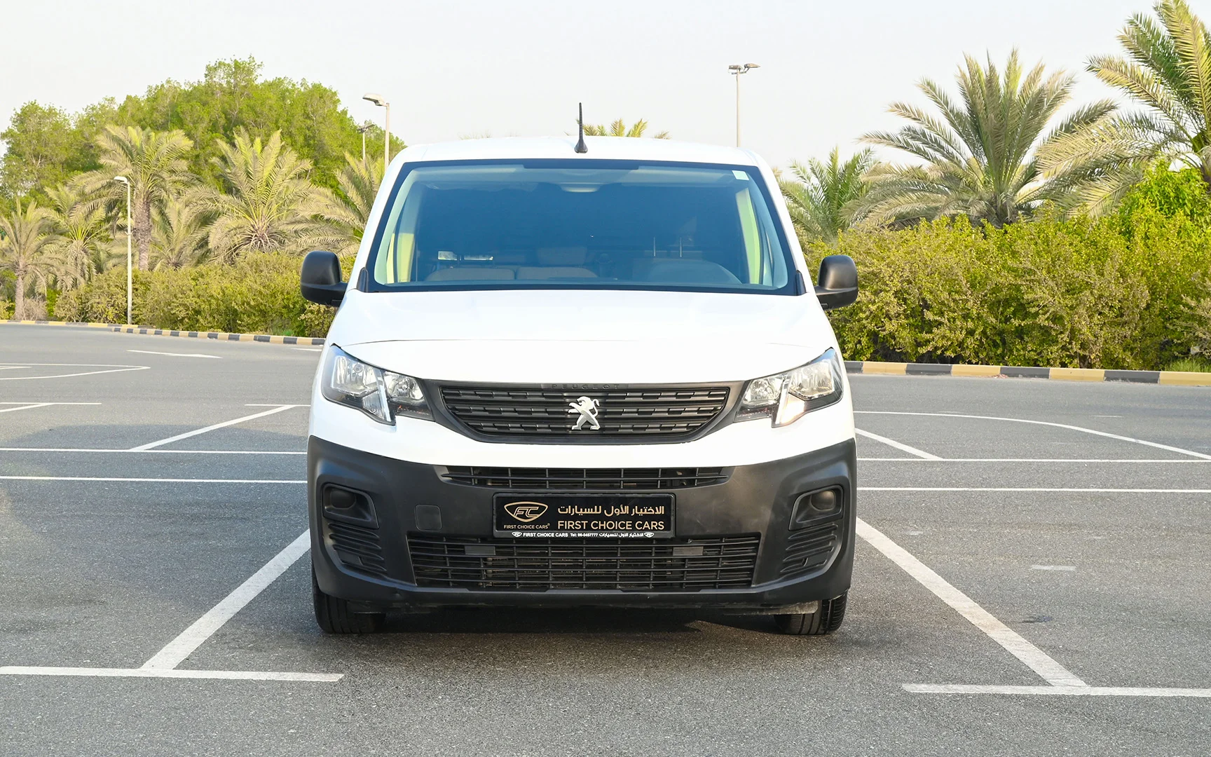 Used 2020 Peugeot Partner Long Van in White – Front View for Sale at First Choice Cars Dubai Sharjah