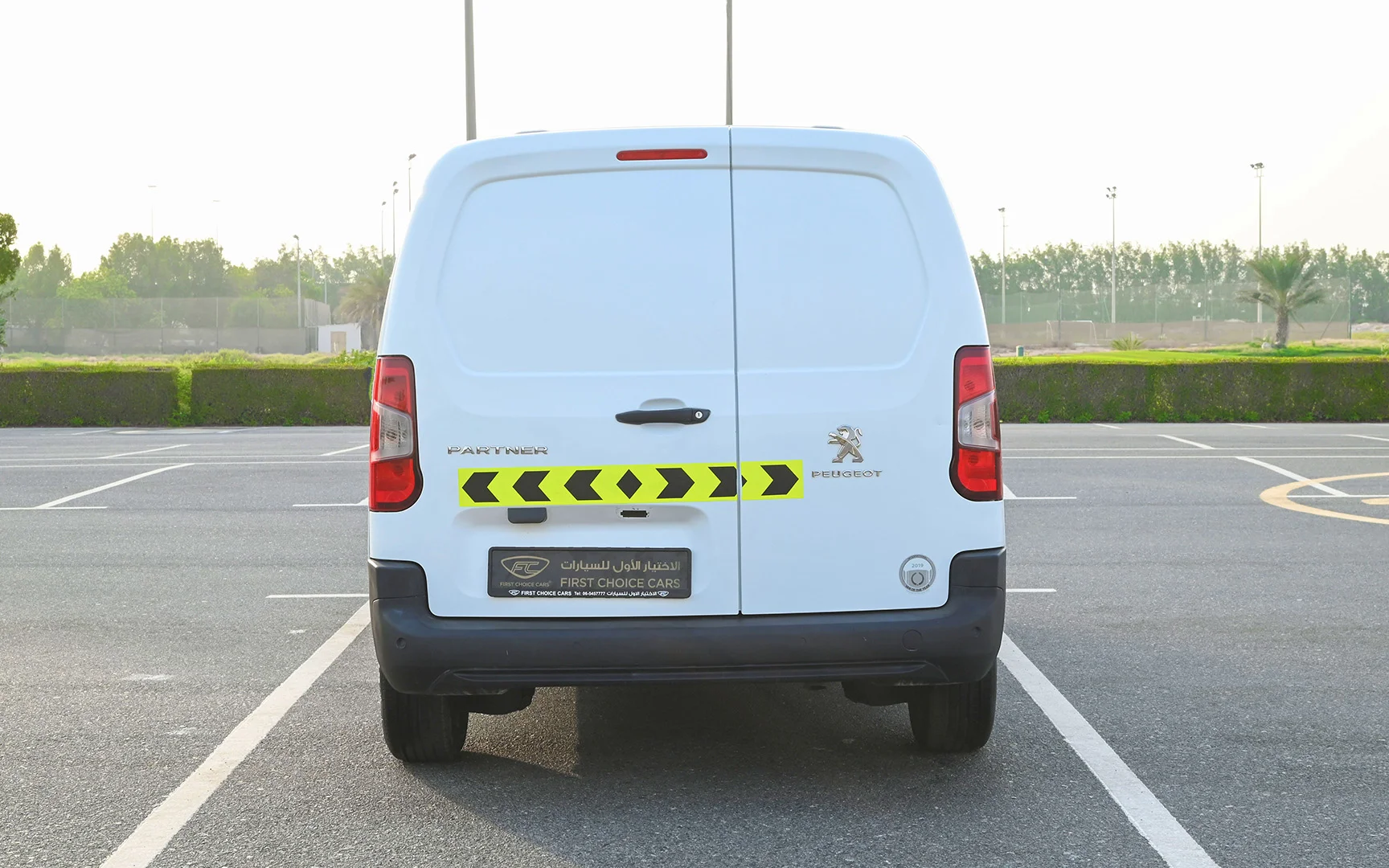 Used 2020 Peugeot Partner Long Van in White – Back/Rear View for Sale at First Choice Cars Dubai Sharjah