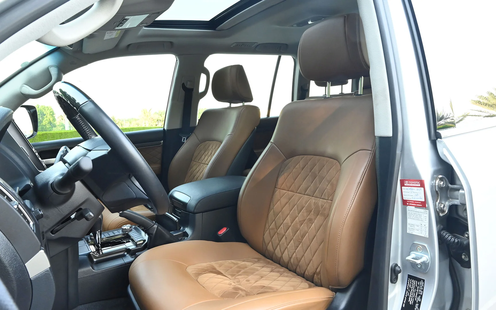 Used 2021 Toyota Land Cruiser GXR Silver – Engine Bay View at First Choice Cars Sharjah