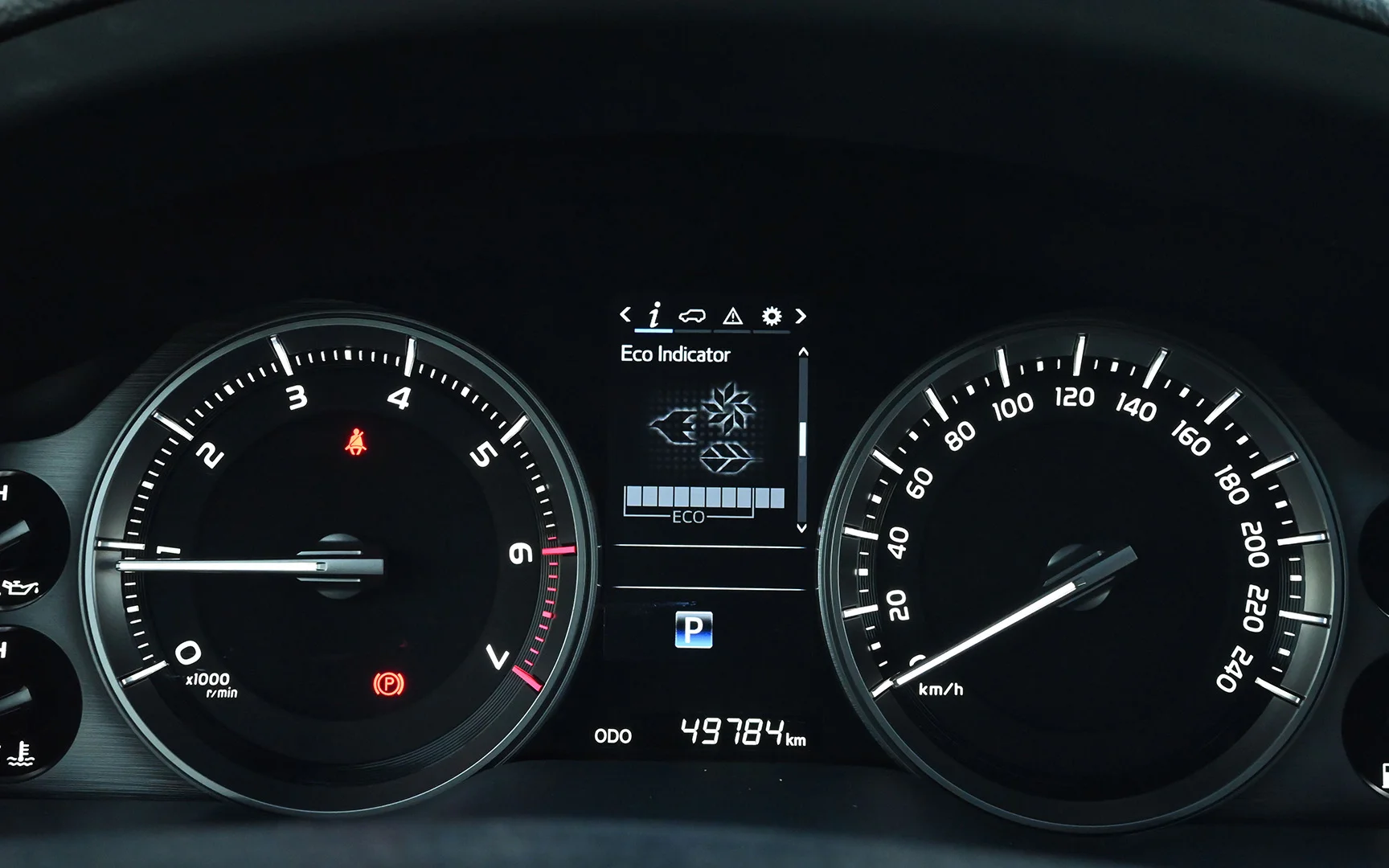 Used 2021 Toyota Land Cruiser GXR Silver – Odometer / Mileage Reading View at First Choice Cars Sharjah