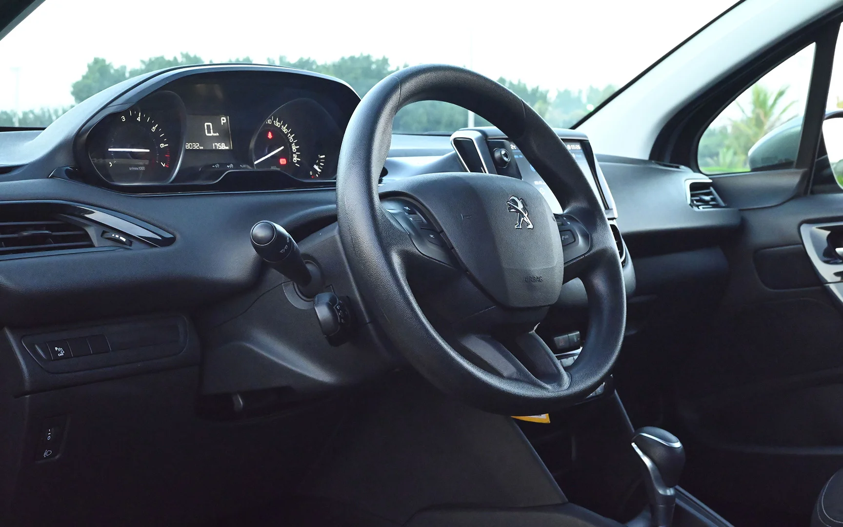 Used 2019 Peugeot 208 Active Silver – Driver Side Dashboard & Steering View at First Choice Cars Sharjah