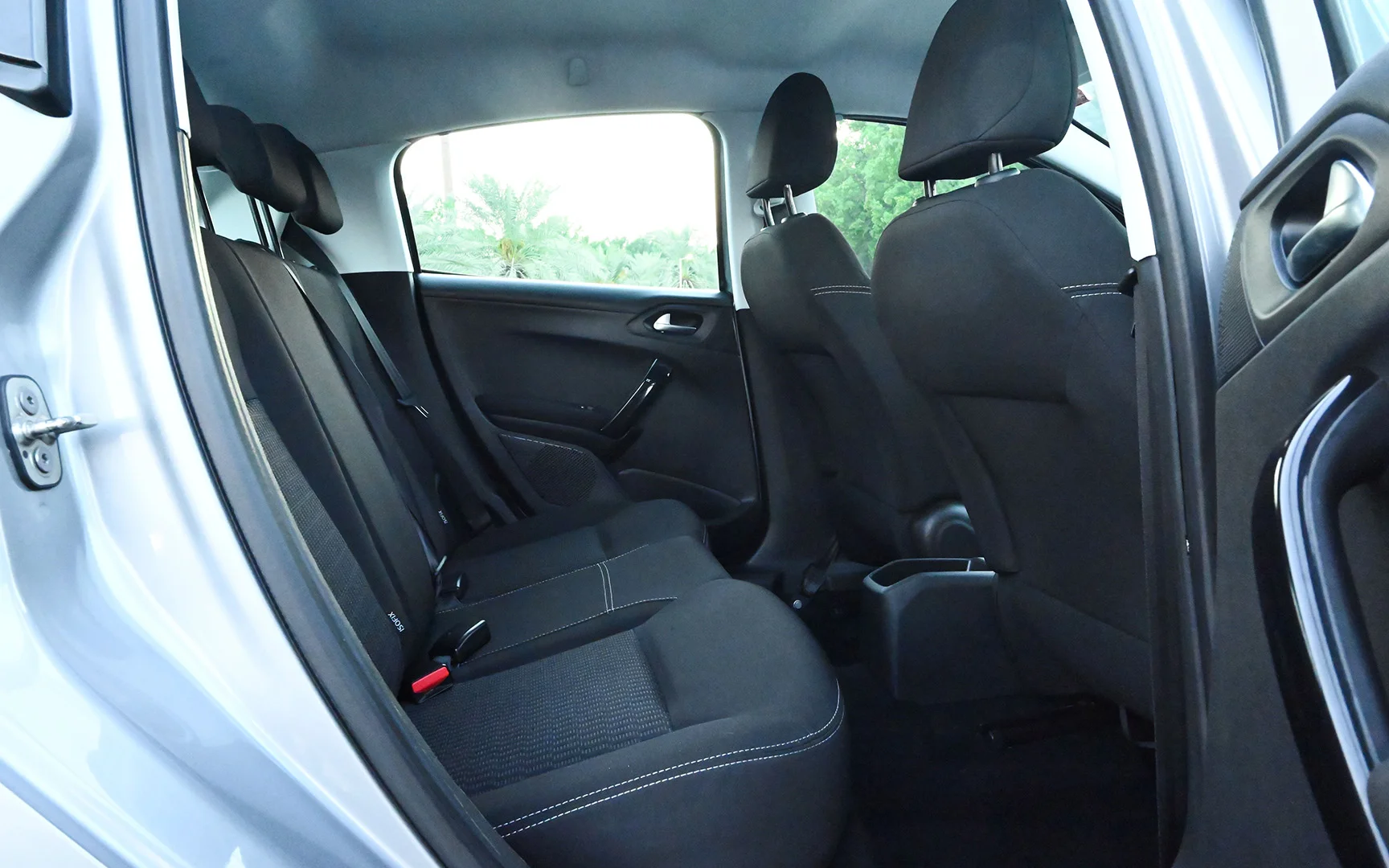 Used 2019 Peugeot 208 Active Silver – Rear Passenger Side Cabin View at First Choice Cars Sharjah