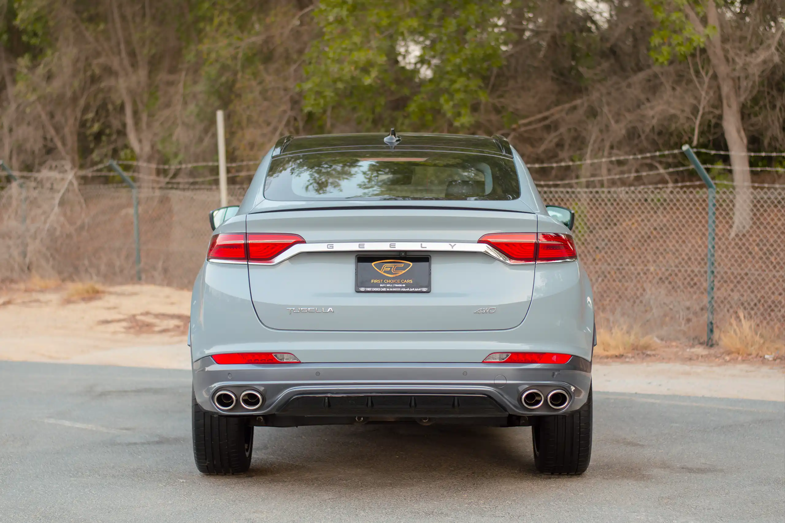 Used 2024 Geely Tugella GF+ Grey – Back/Rear View at First Choice Cars Sharjah