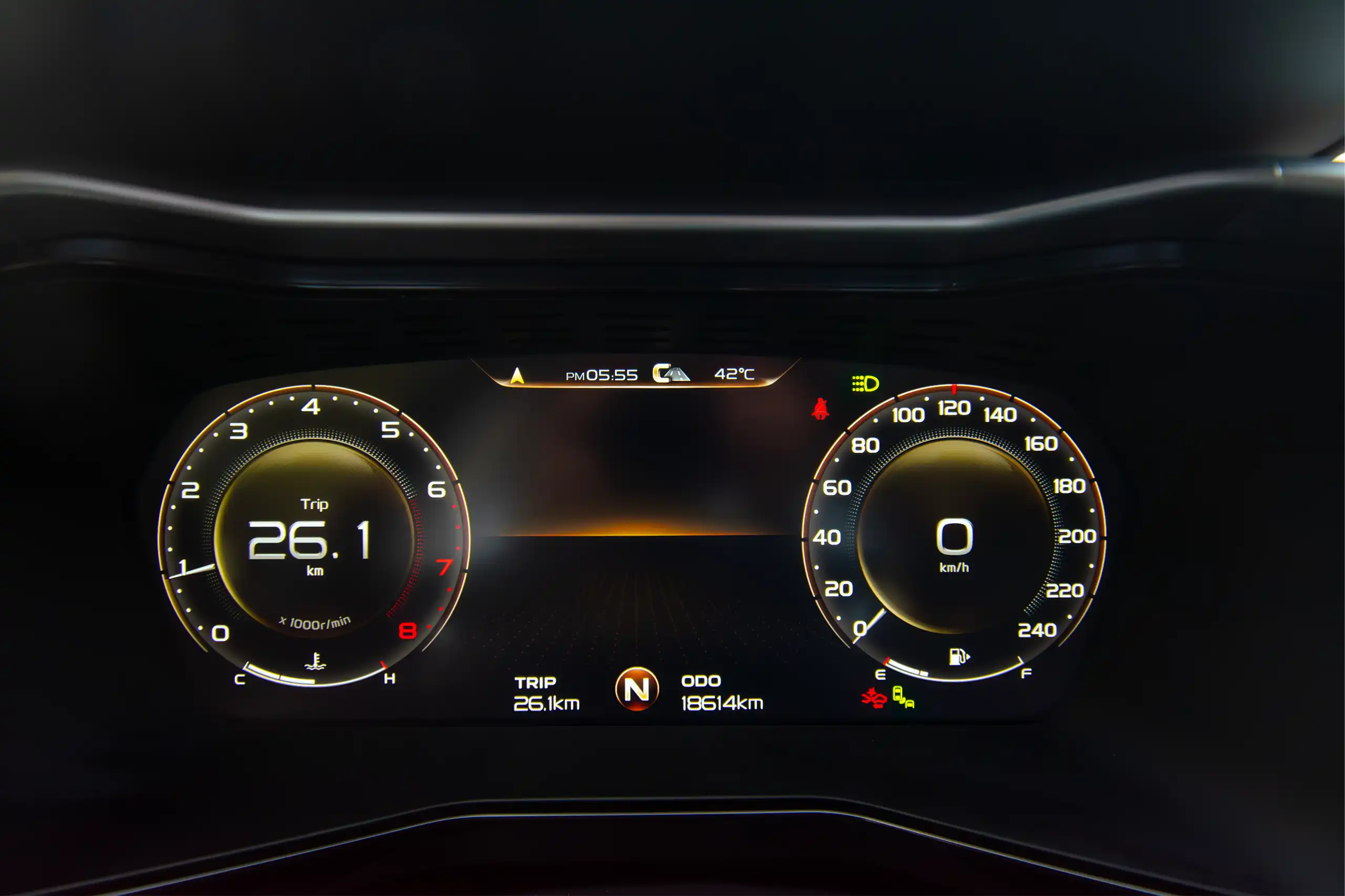 Used 2024 Geely Tugella GF+ Grey – Odometer / Mileage Reading View at First Choice Cars Sharjah