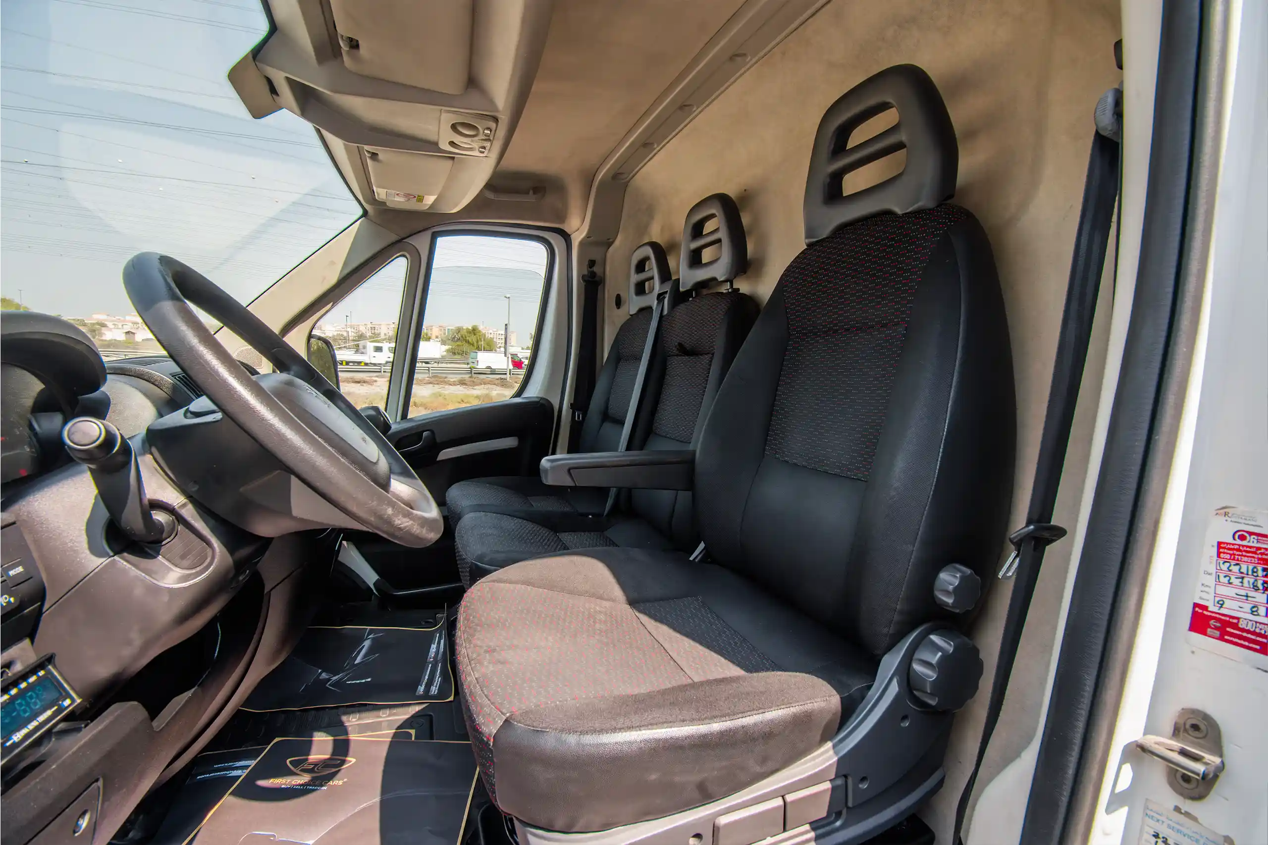 Used 2021 Peugeot BOXER L4H3 White – Front Driver Side Cabin View at First Choice Cars Sharjah