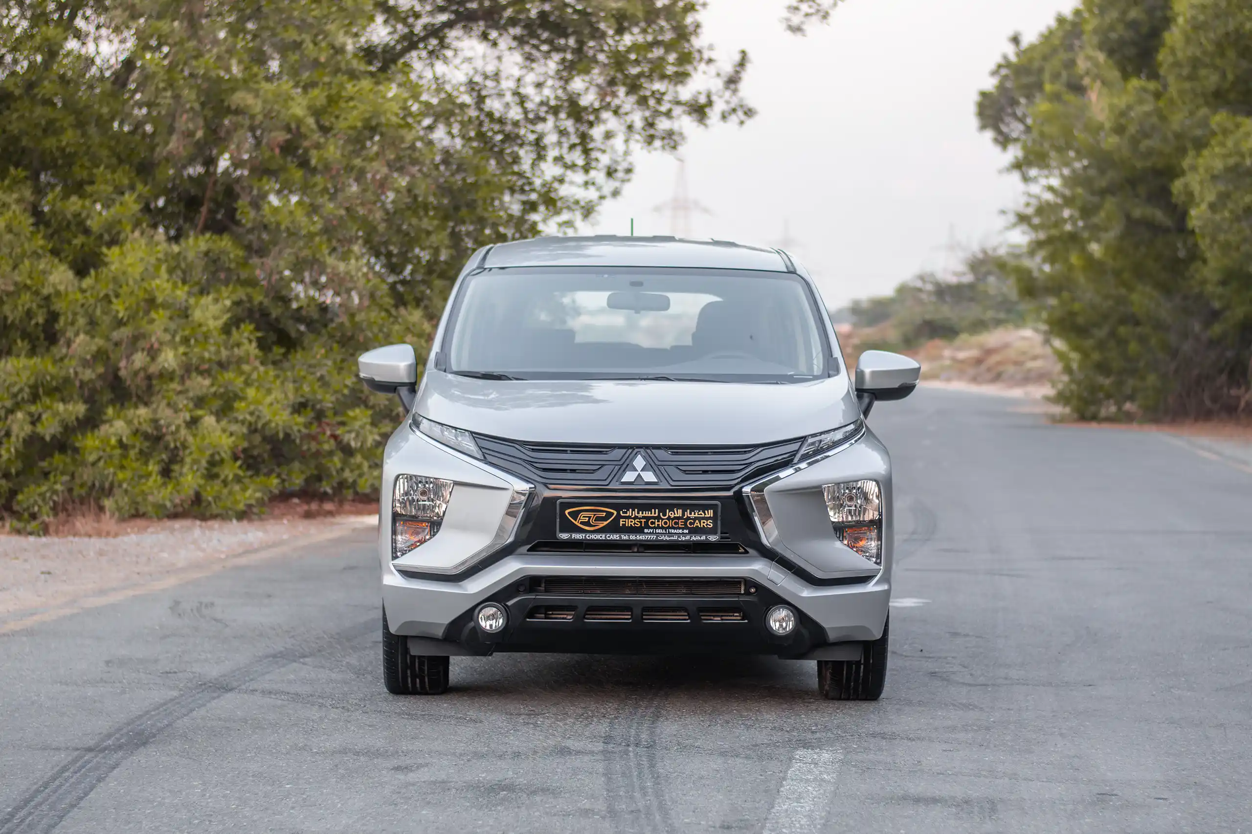 Used 2022 Mitsubishi Xpander GLS Silver – Front View at First Choice Cars Sharjah