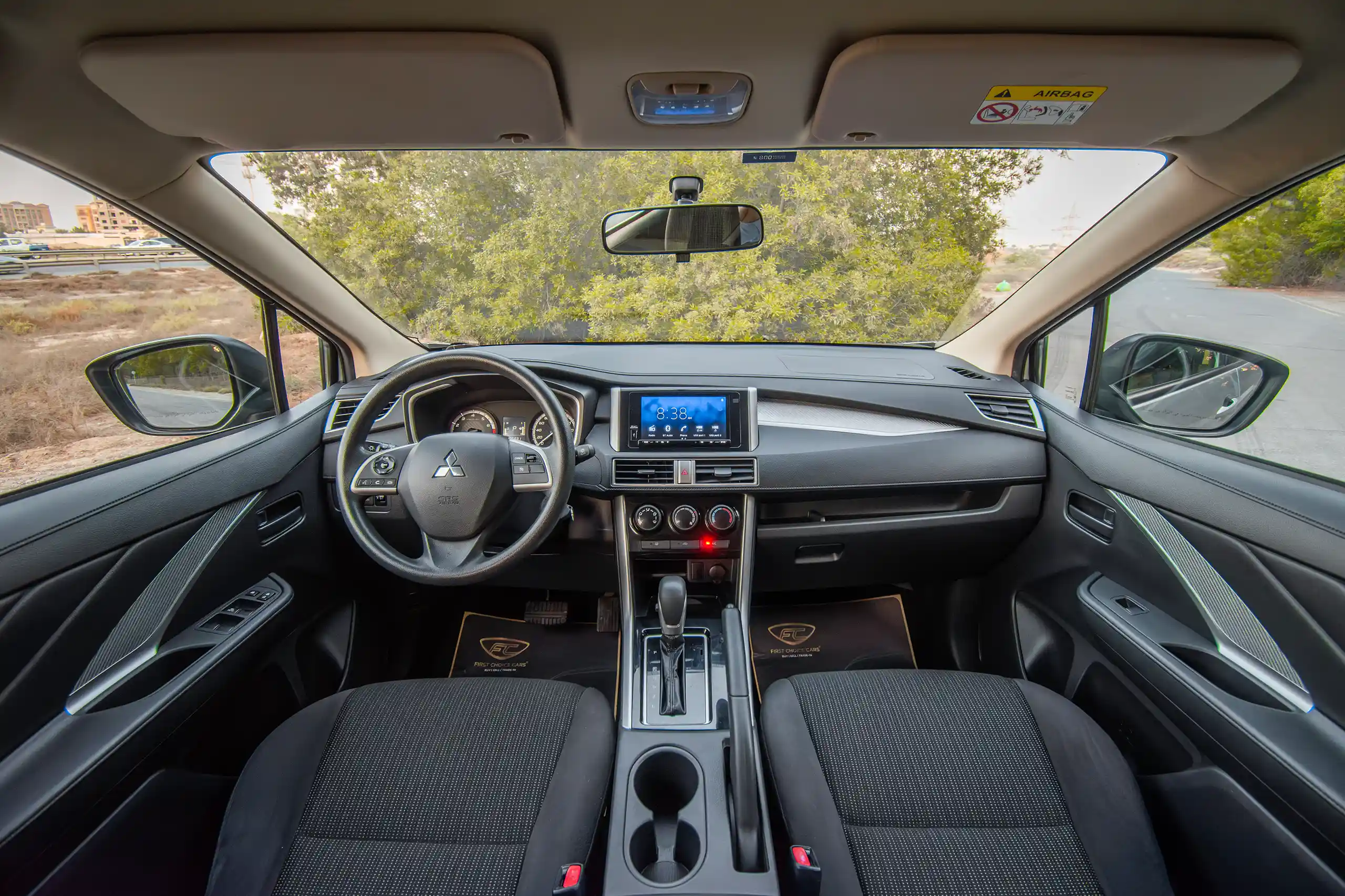 Used 2022 Mitsubishi Xpander GLS Silver – Front Cabin / Dashboard Full View at First Choice Cars Sharjah