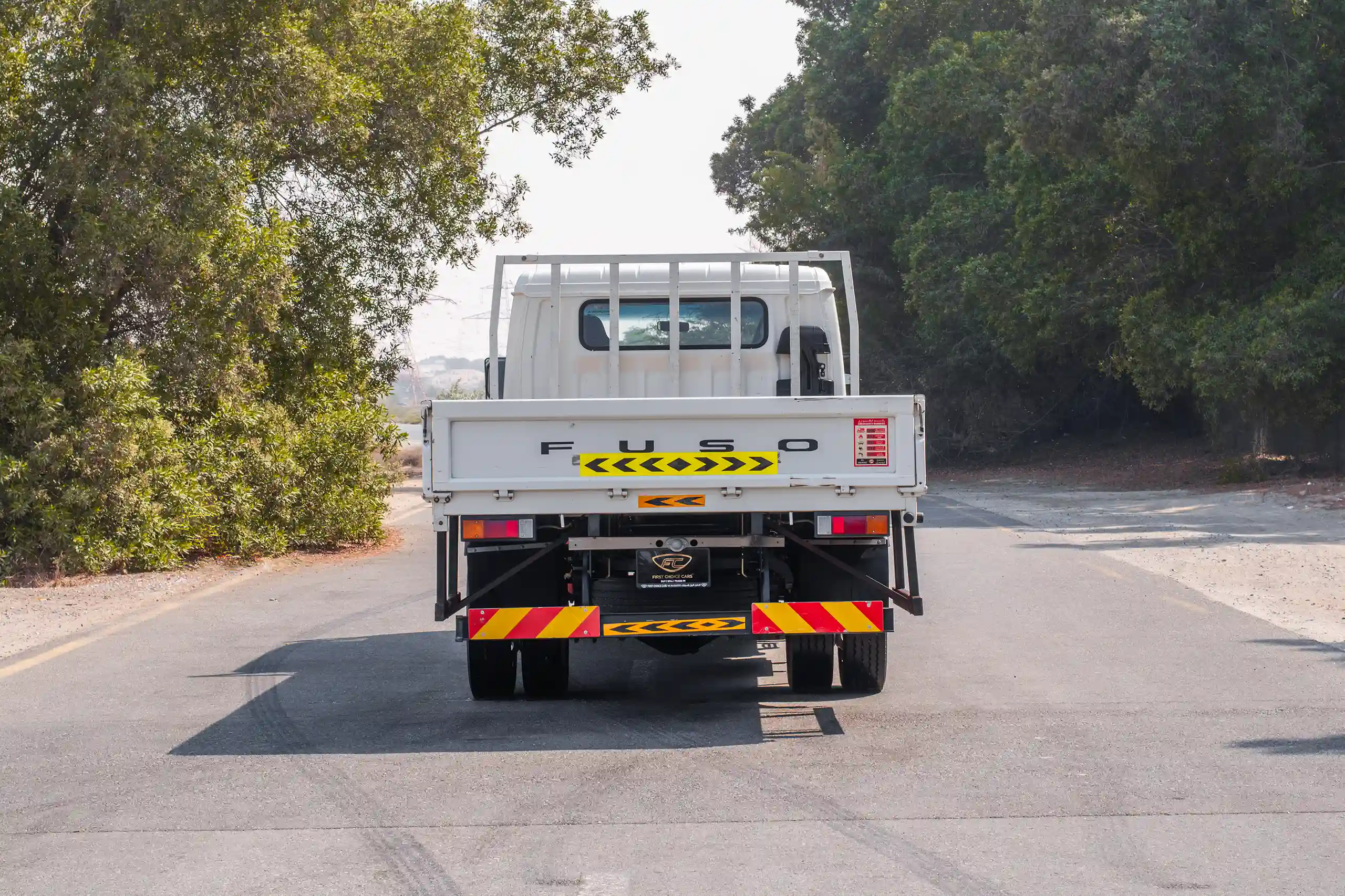 Used 2023 Mitsubishi Canter Double Cabin Cargo Body White – Back/Rear View at First Choice Cars Sharjah