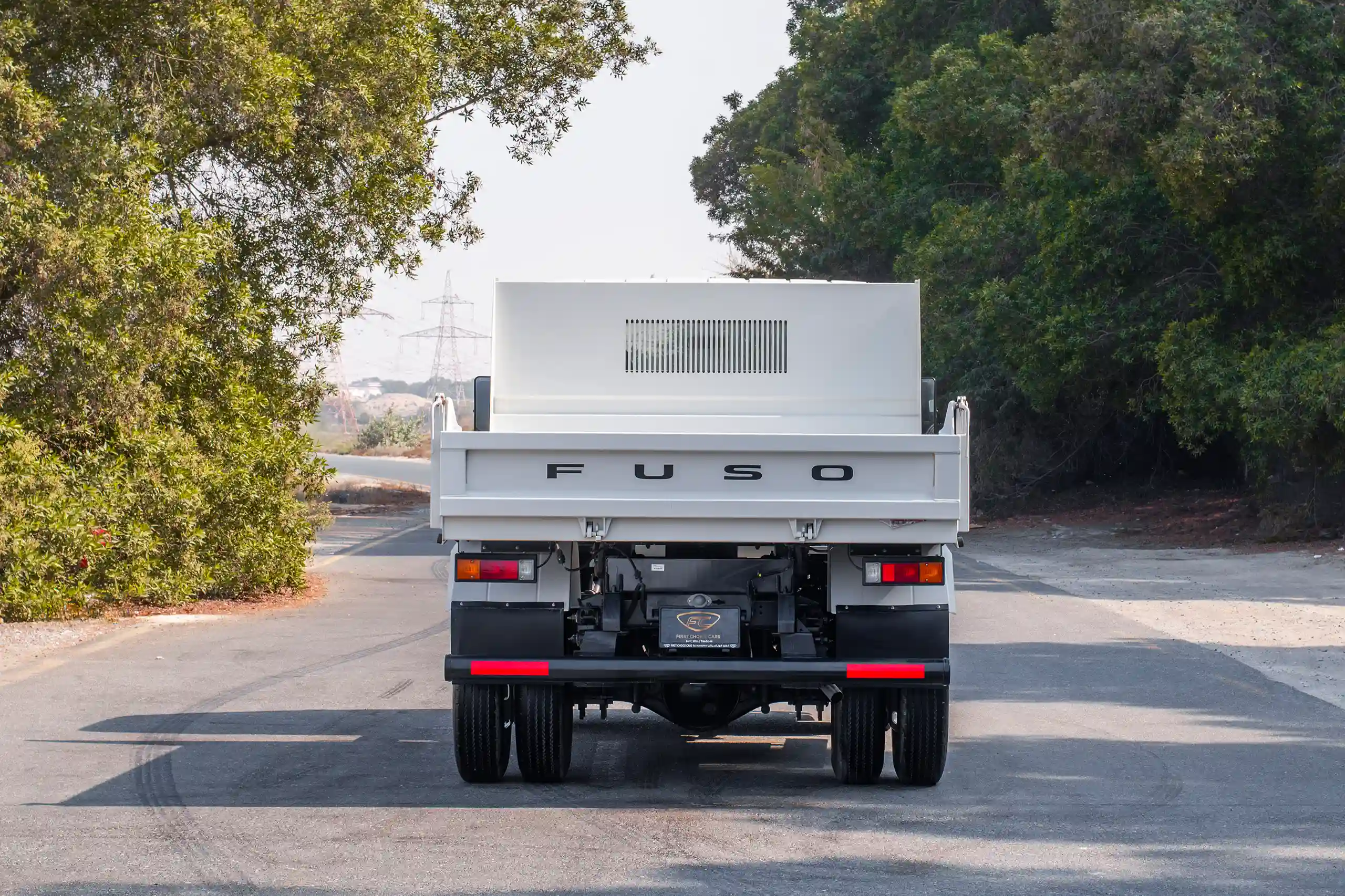 Used 2024 Mitsubishi Canter Tipper in White – Back/Rear View for Sale at First Choice Cars Dubai Sharjah