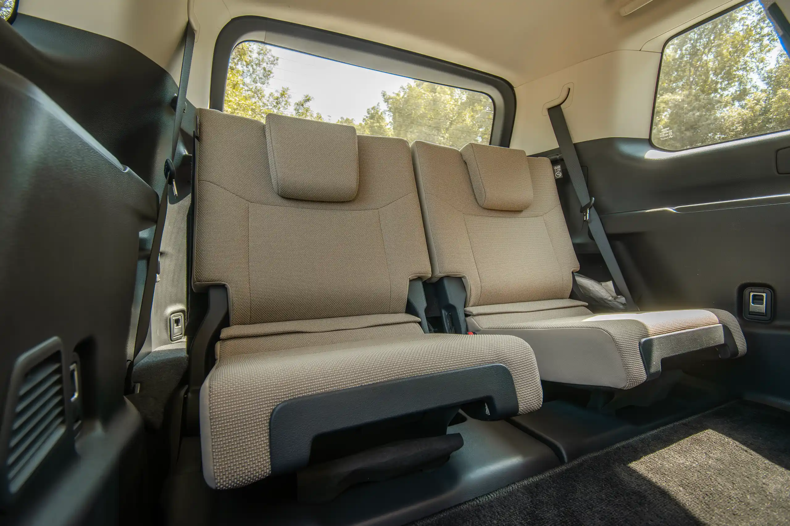 Used 2024 Toyota Prado TXR Grey – Third Row Right Seat View at First Choice Cars Sharjah