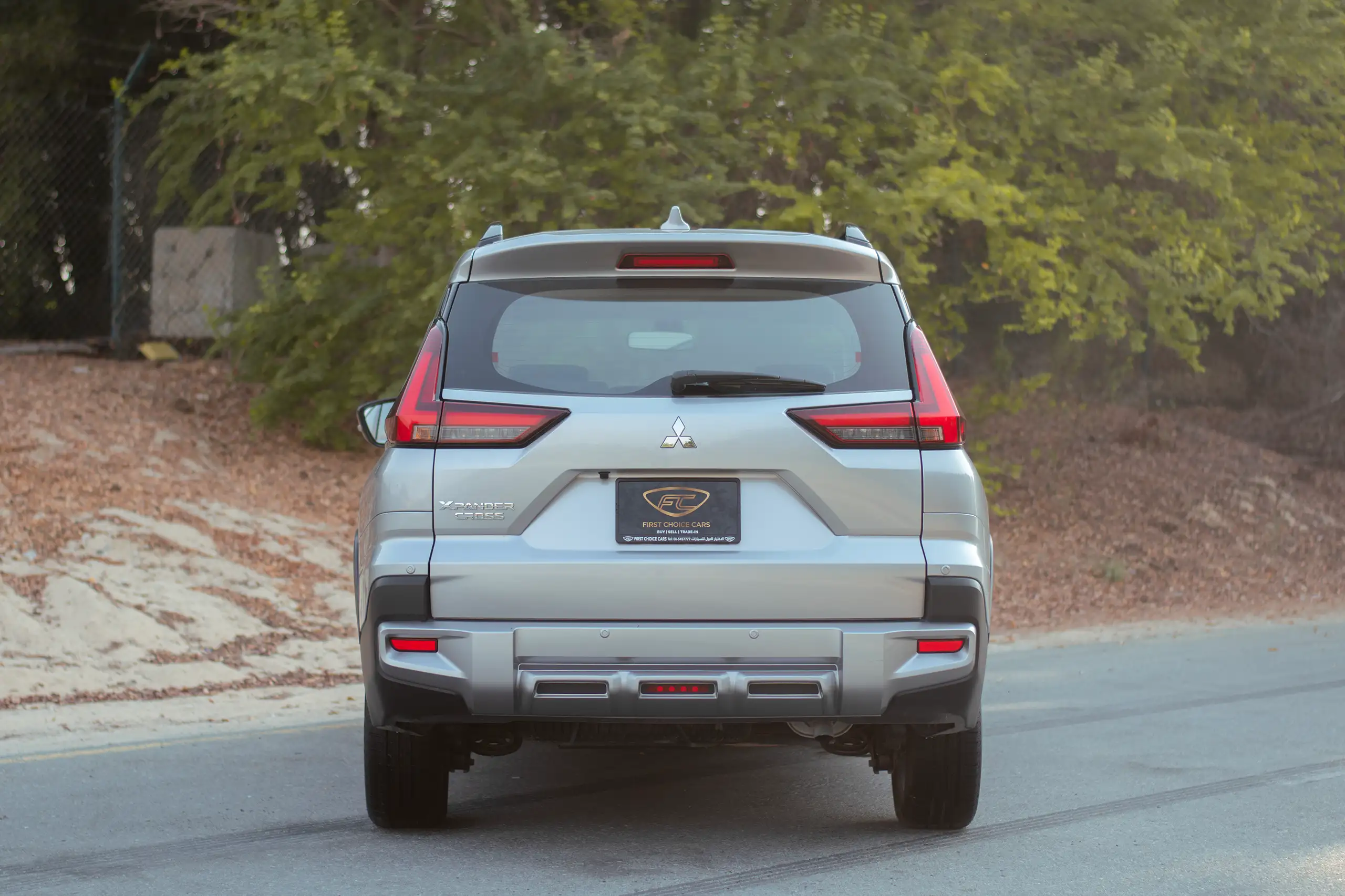 Used 2024 Mitsubishi Xpander Cross Premium Silver – Back/Rear View at First Choice Cars Sharjah