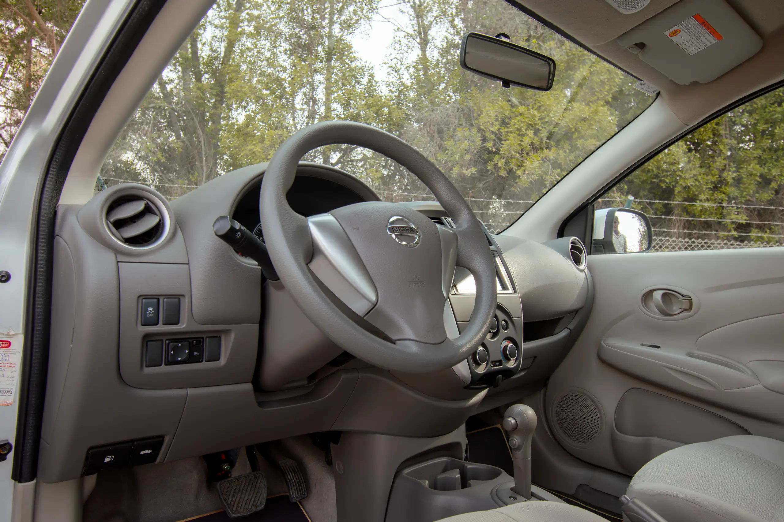 Used 2023 Nissan Sunny SV Silver – Driver Side Dashboard & Steering View at First Choice Cars Sharjah