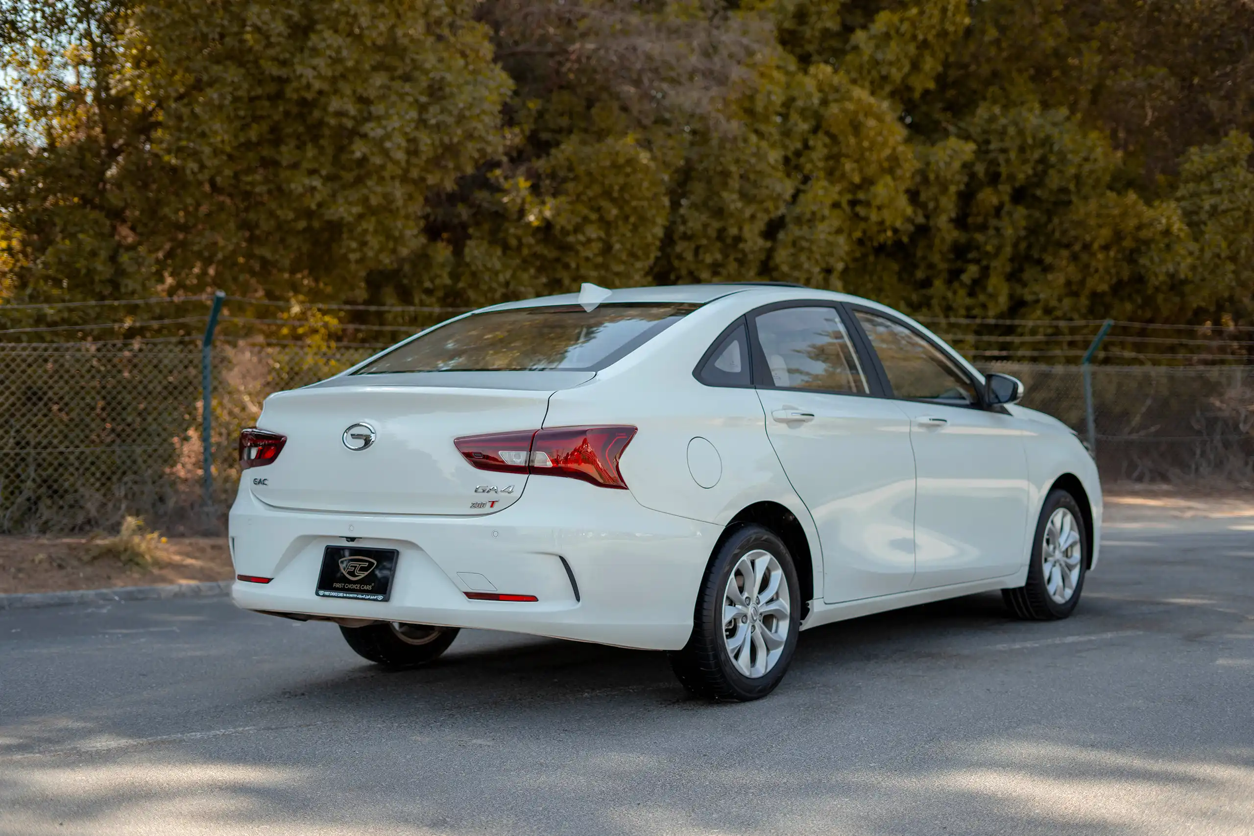 Used 2023 GAC GA4 GE White – Right Back Diagonal (45°) View at First Choice Cars Sharjah