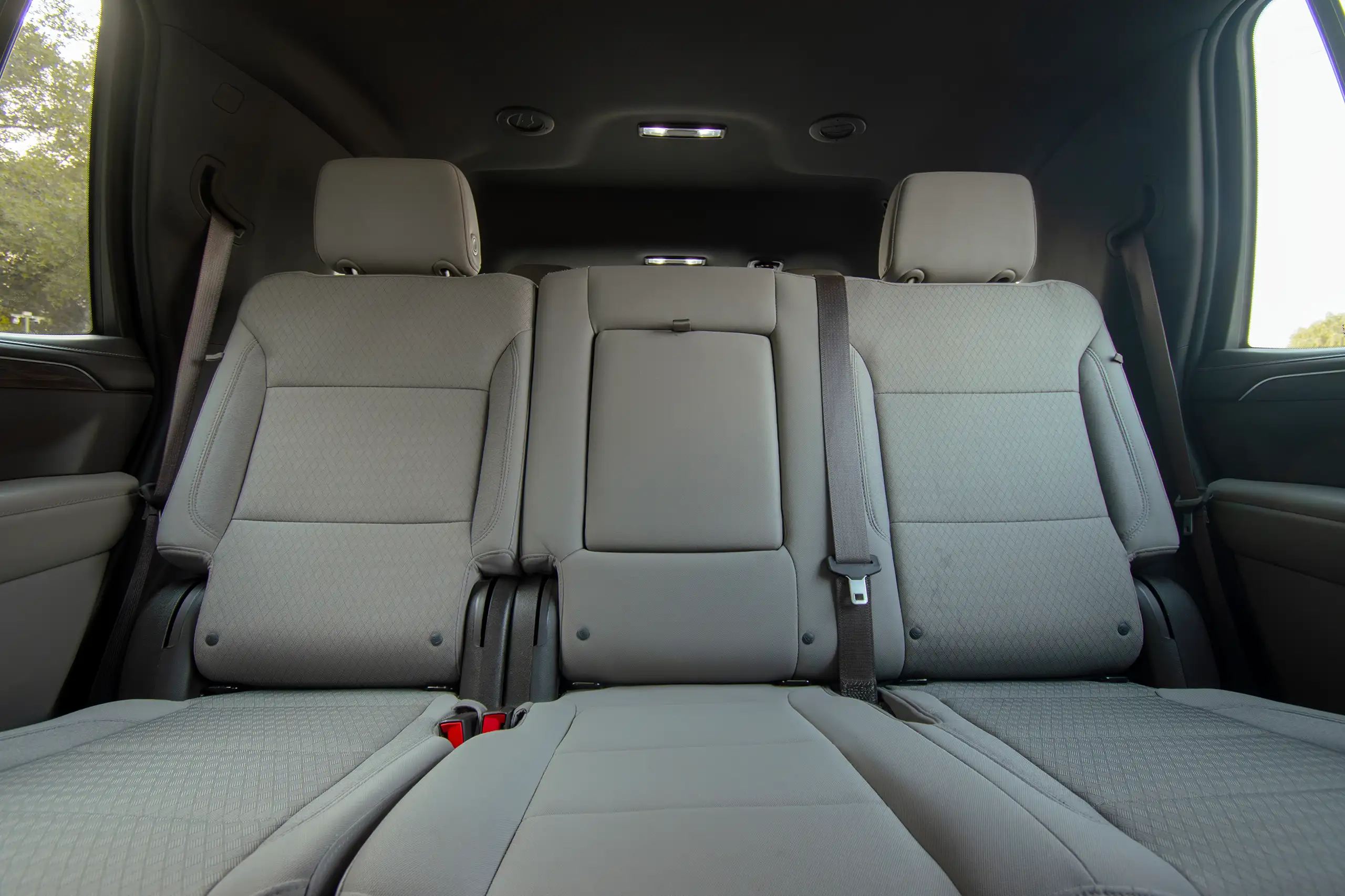Used 2023 Chevrolet Tahoe LS White – Rear Seat View at First Choice Cars Sharjah
