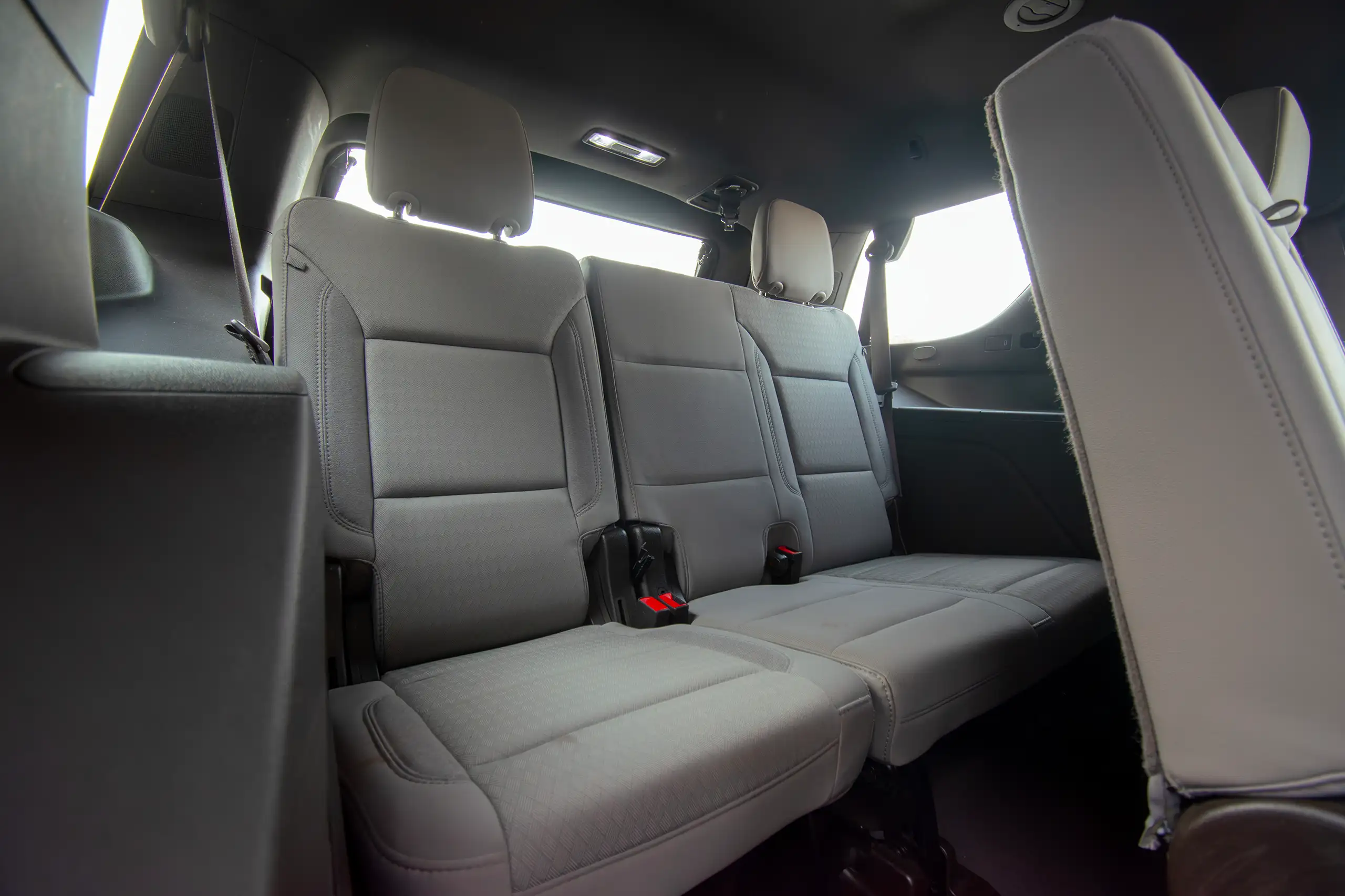 Used 2023 Chevrolet Tahoe LS White – Third Row Right Seat View at First Choice Cars Sharjah