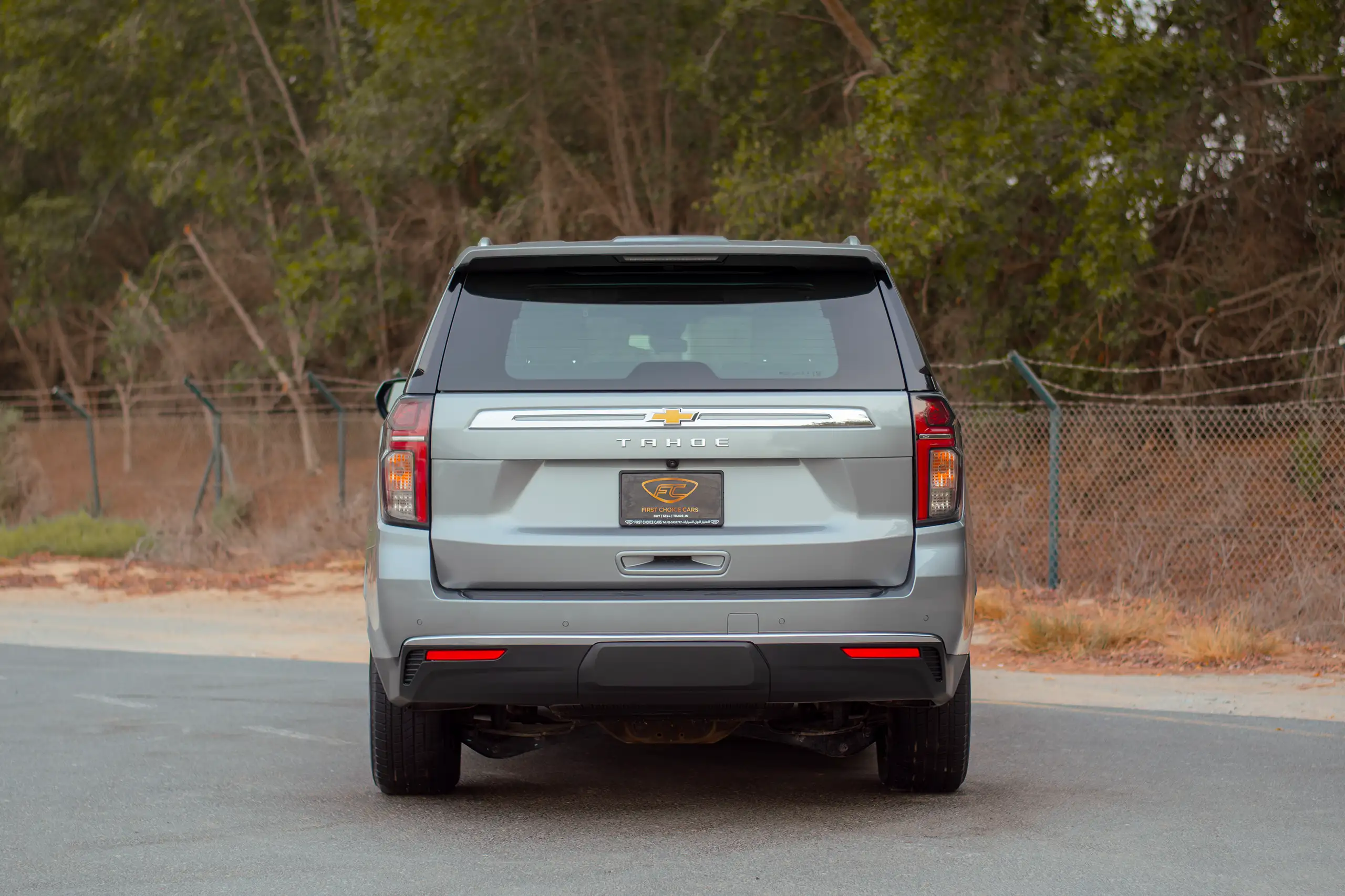 Used 2023 Chevrolet Tahoe LS Grey – Back/Rear View at First Choice Cars Sharjah