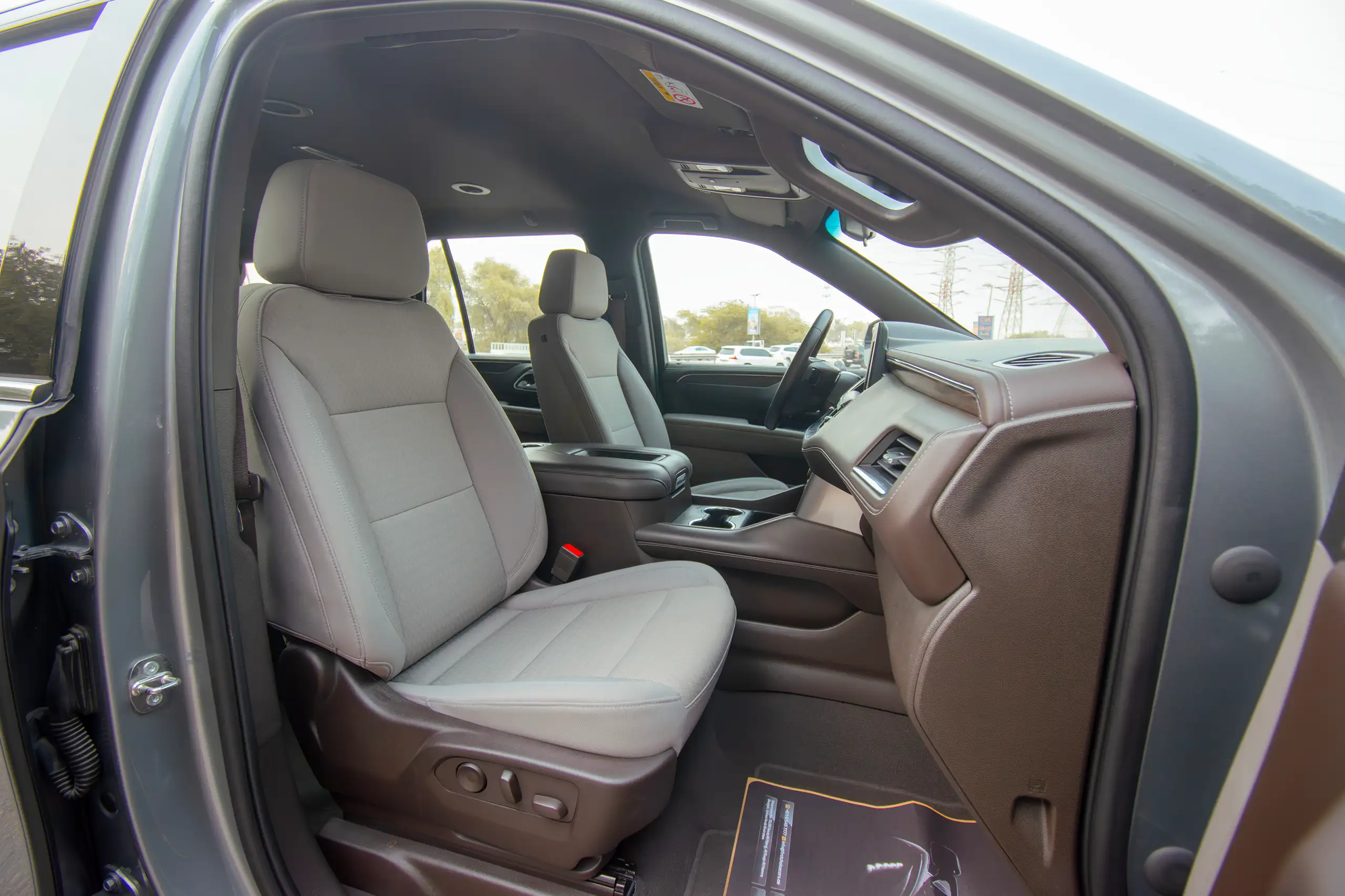 Used 2023 Chevrolet Tahoe LS Grey – Front Driver Side Cabin View at First Choice Cars Sharjah