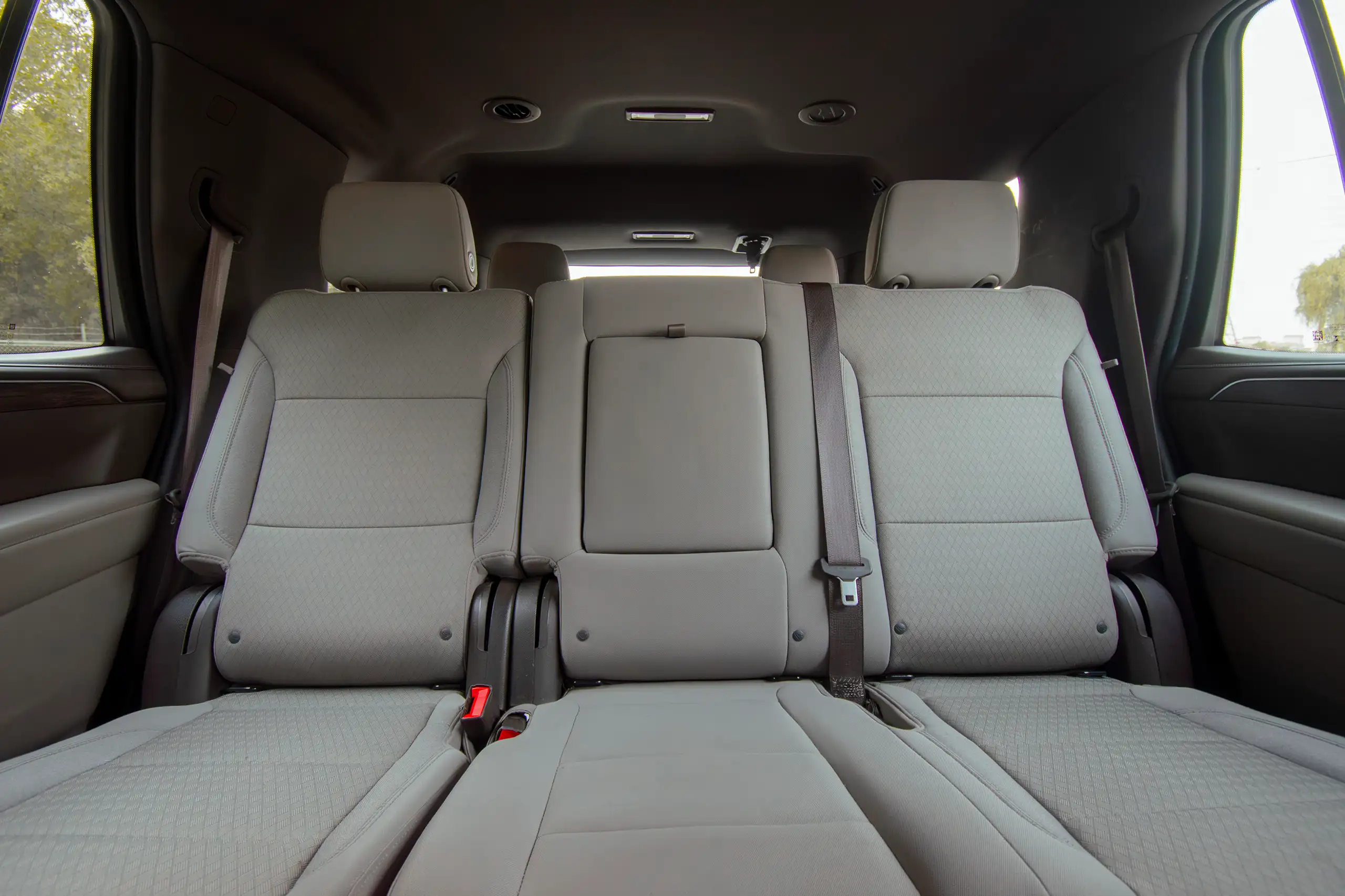 Used 2023 Chevrolet Tahoe LS Grey – Rear Seat View at First Choice Cars Sharjah