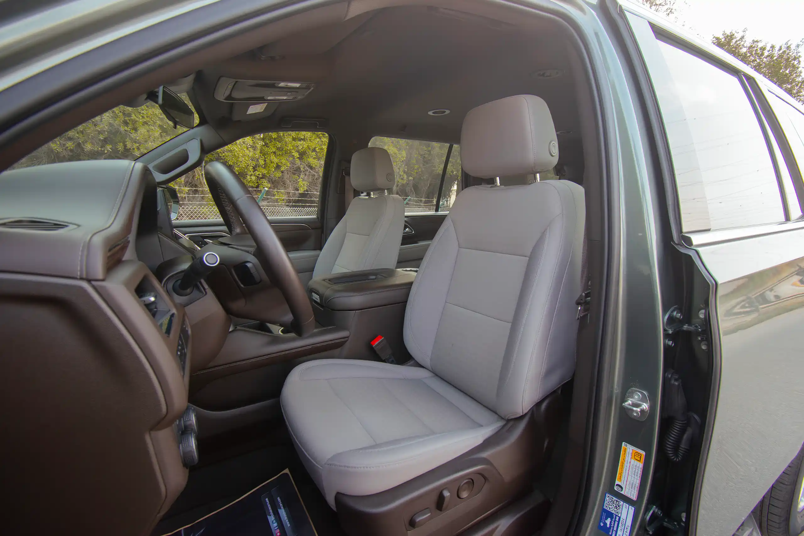 Used 2023 Chevrolet Tahoe LS Green – Front Driver Side Cabin View at First Choice Cars Sharjah