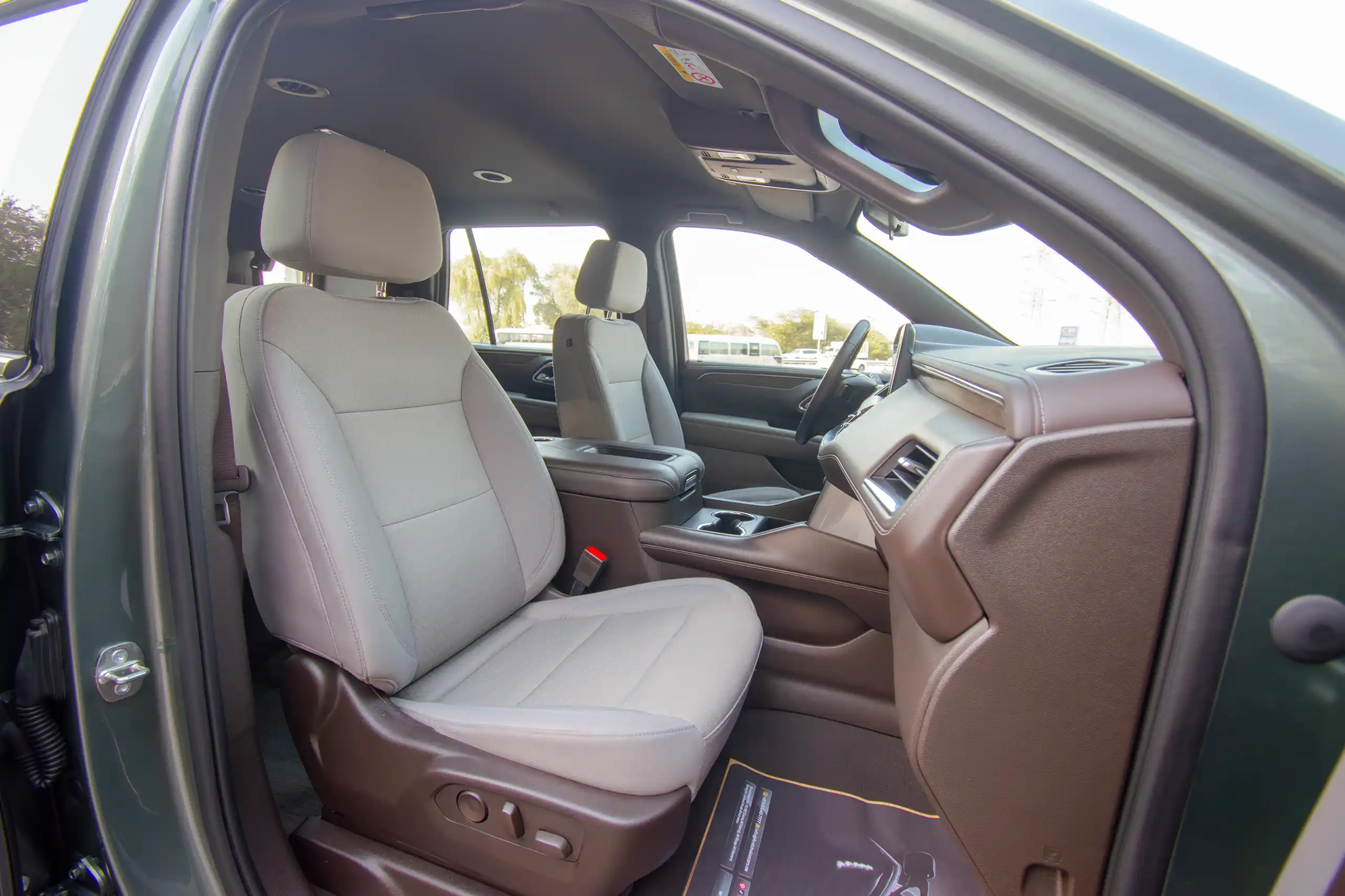 Used 2023 Chevrolet Tahoe LS Green – Front Passenger Side Cabin View at First Choice Cars Sharjah