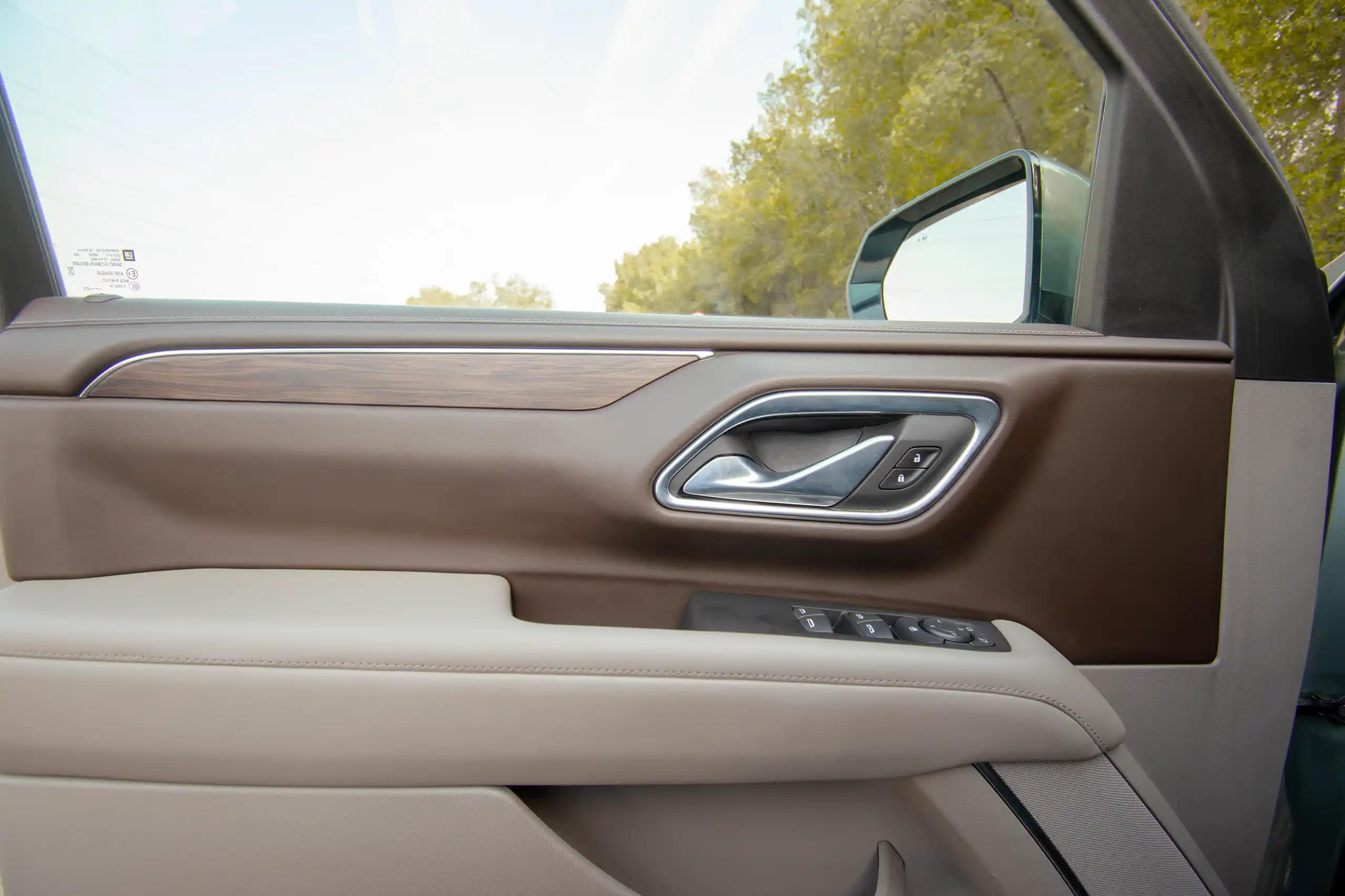 Used 2023 Chevrolet Tahoe LS Green – Driver Door Panel Full View at First Choice Cars Sharjah