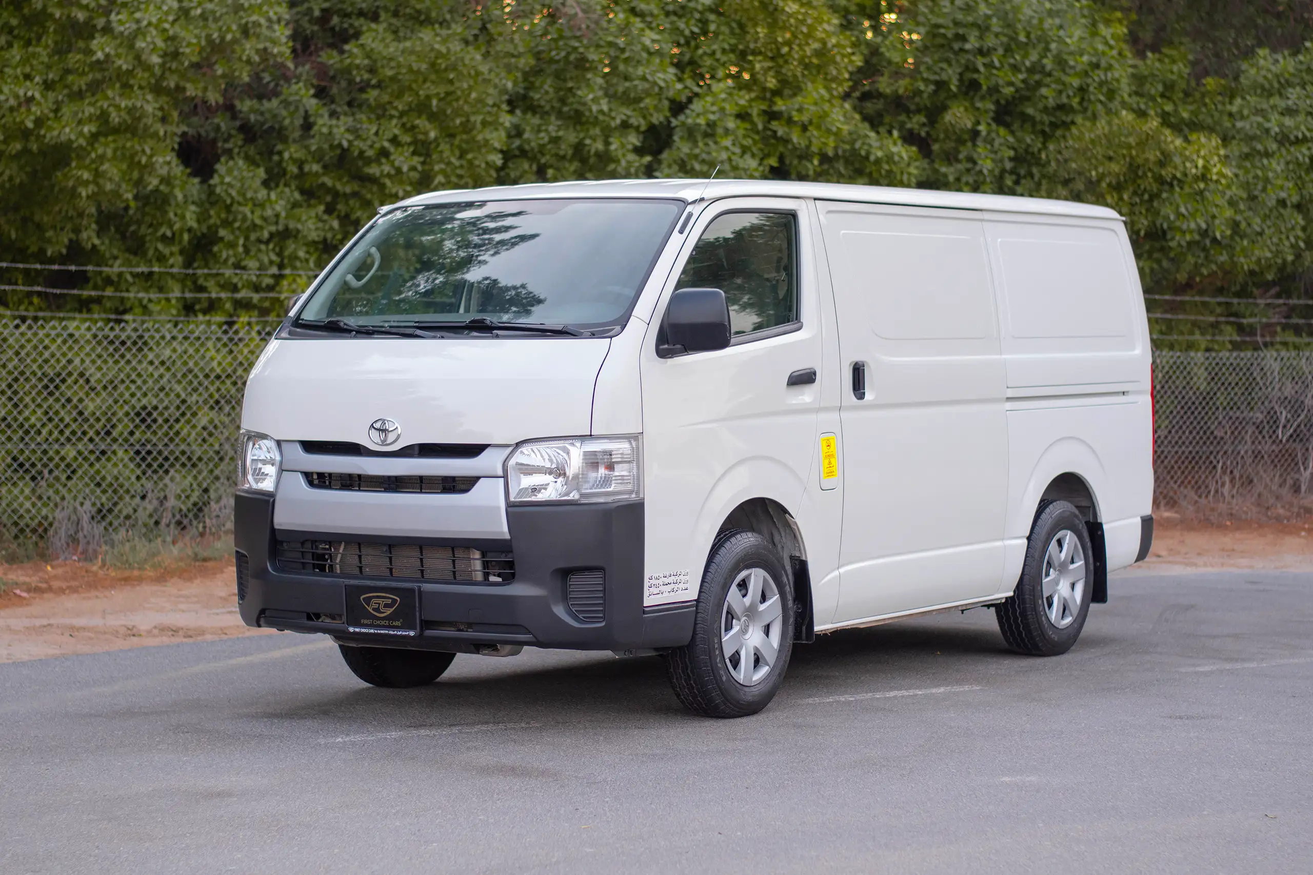 Used 2022 Toyota Hiace GL Standard Roof White – Left Front Diagonal (45°) View at First Choice Cars Sharjah