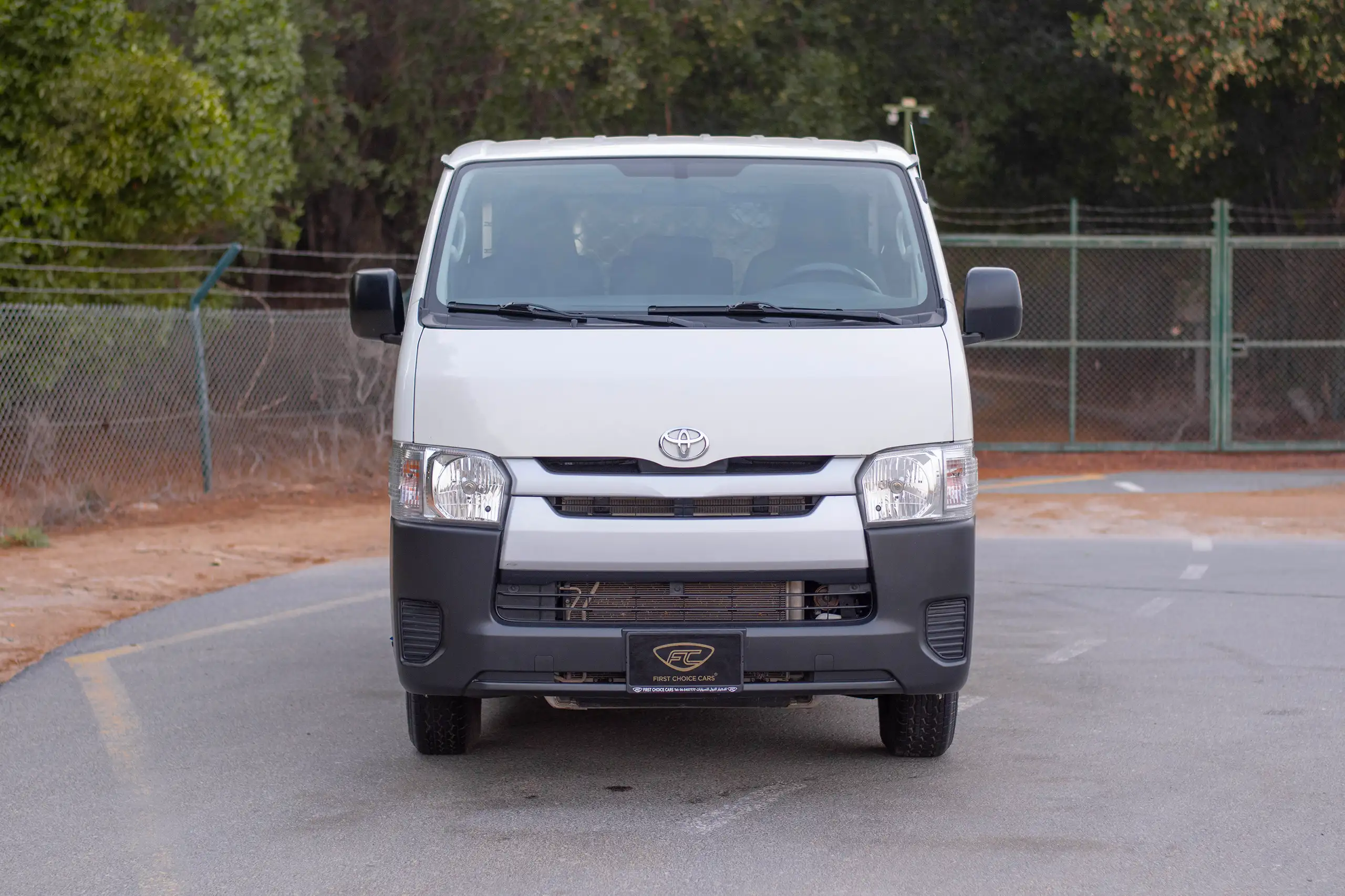 Used 2022 Toyota Hiace GL Standard Roof White – Front View at First Choice Cars Sharjah