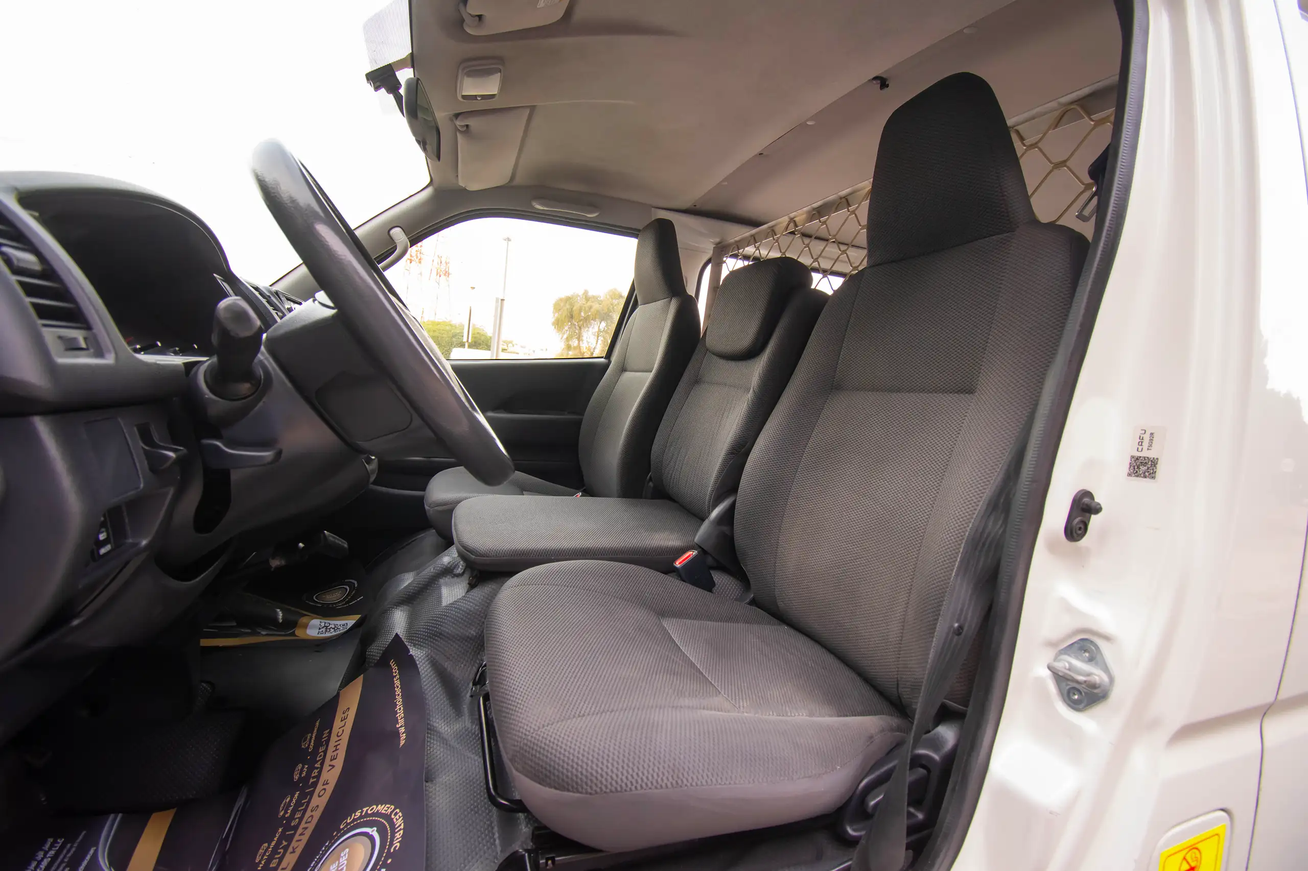 Used 2022 Toyota Hiace GL Standard Roof White – Front Driver Side Cabin View at First Choice Cars Sharjah