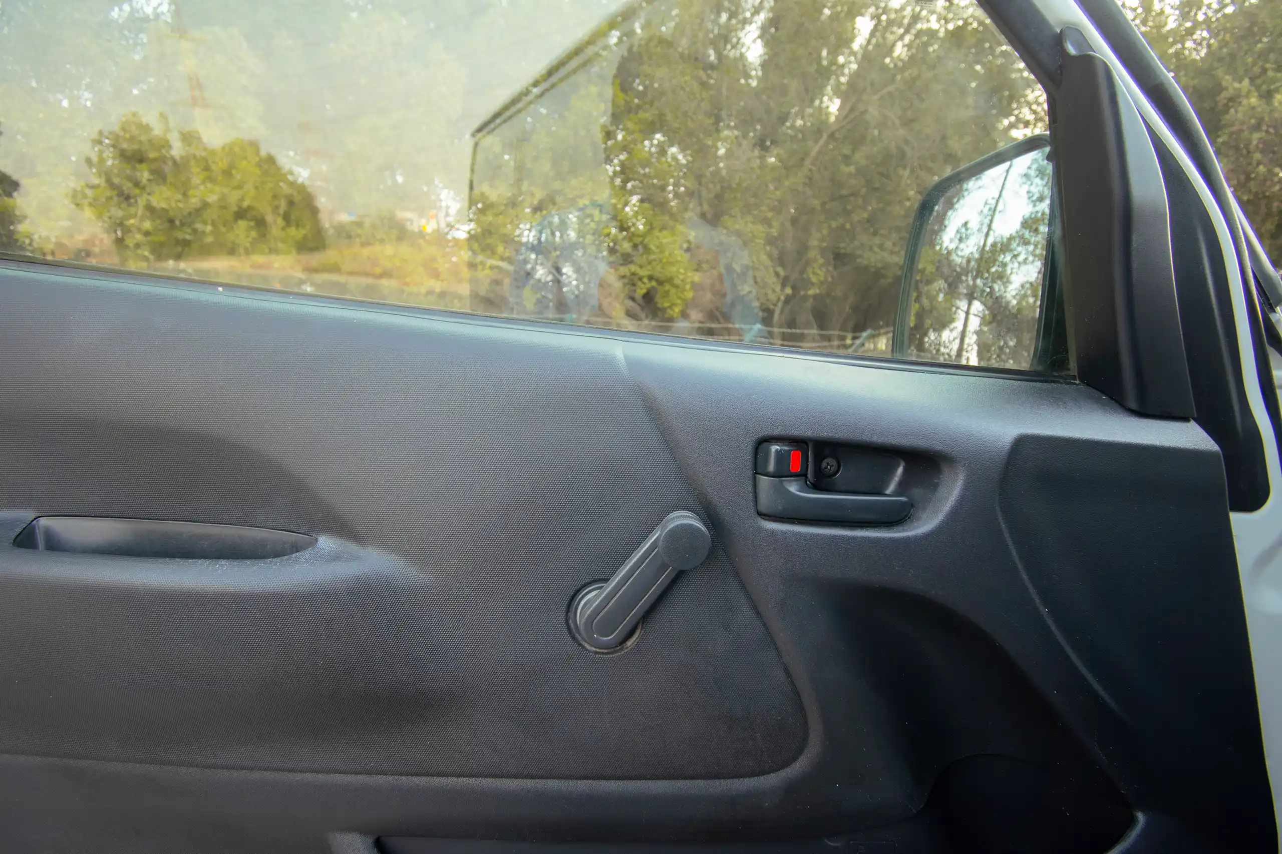 Used 2022 Toyota Hiace GL Standard Roof White – Driver Door Panel Full View at First Choice Cars Sharjah