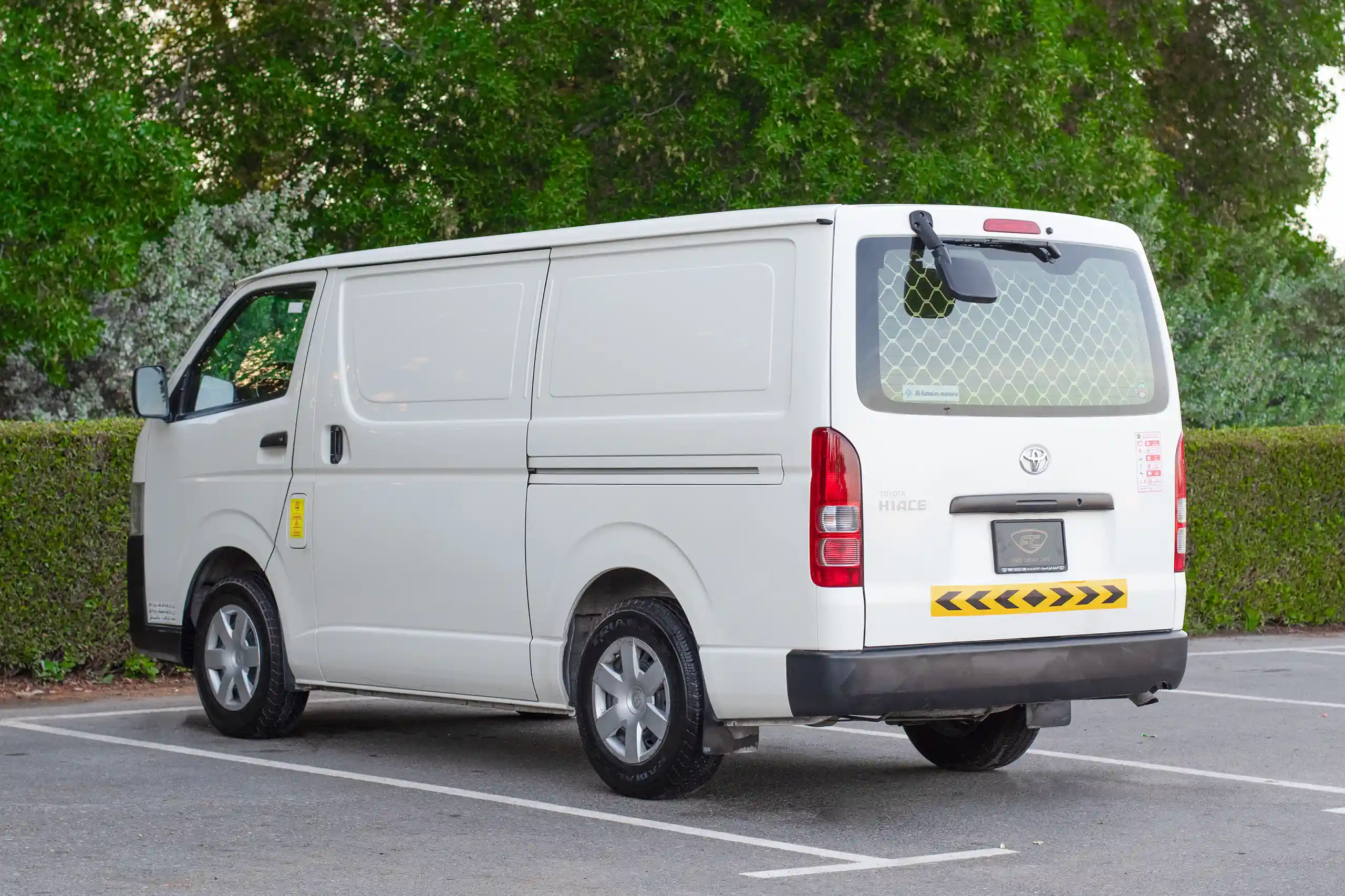 Used 2022 Toyota Hiace GL Standard Roof White – Left Back Diagonal (45°) View at First Choice Cars Sharjah