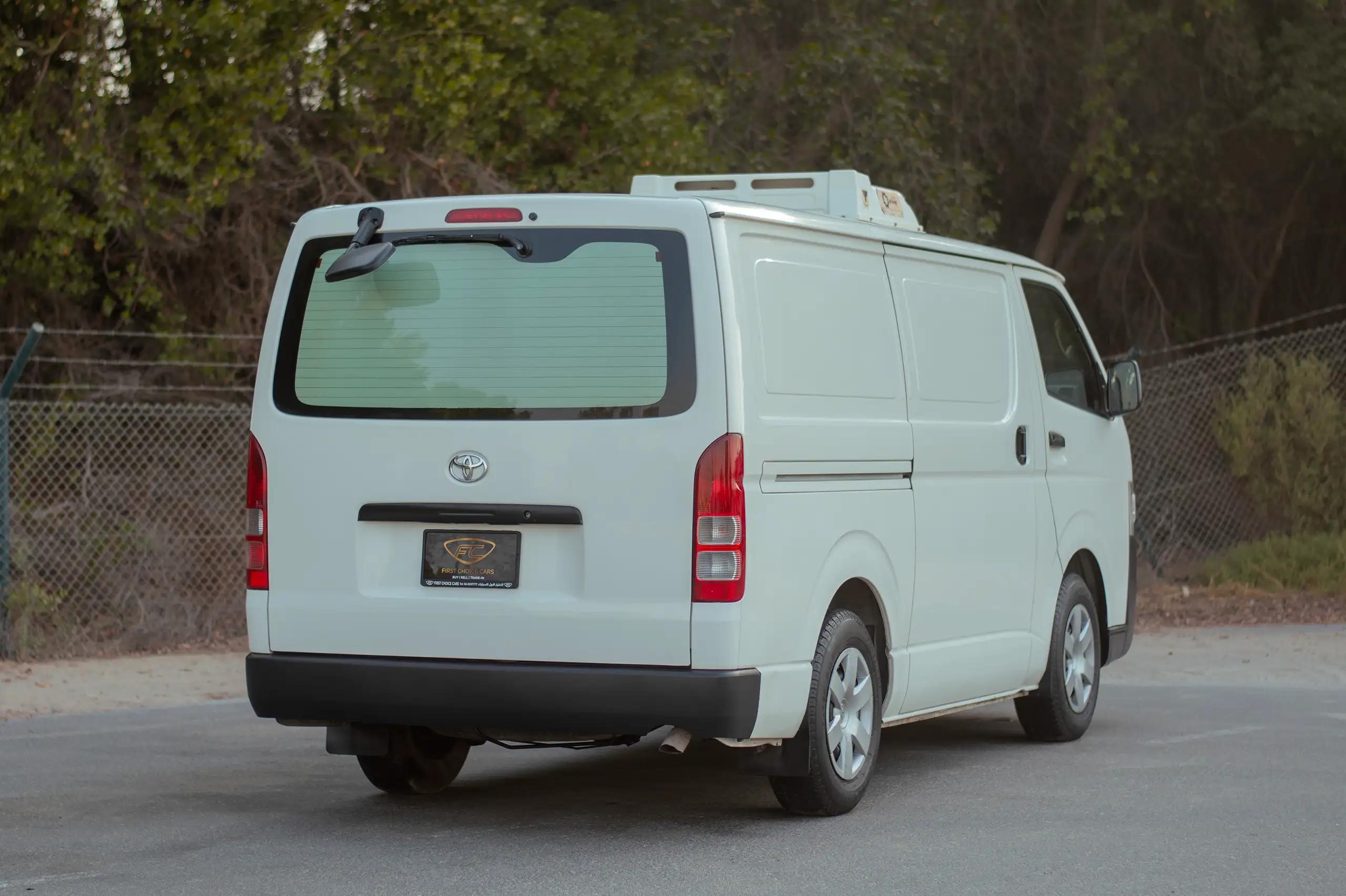 Used 2022 Toyota Hiace GL Standard Roof White – Right Back Diagonal (45°) View at First Choice Cars Sharjah