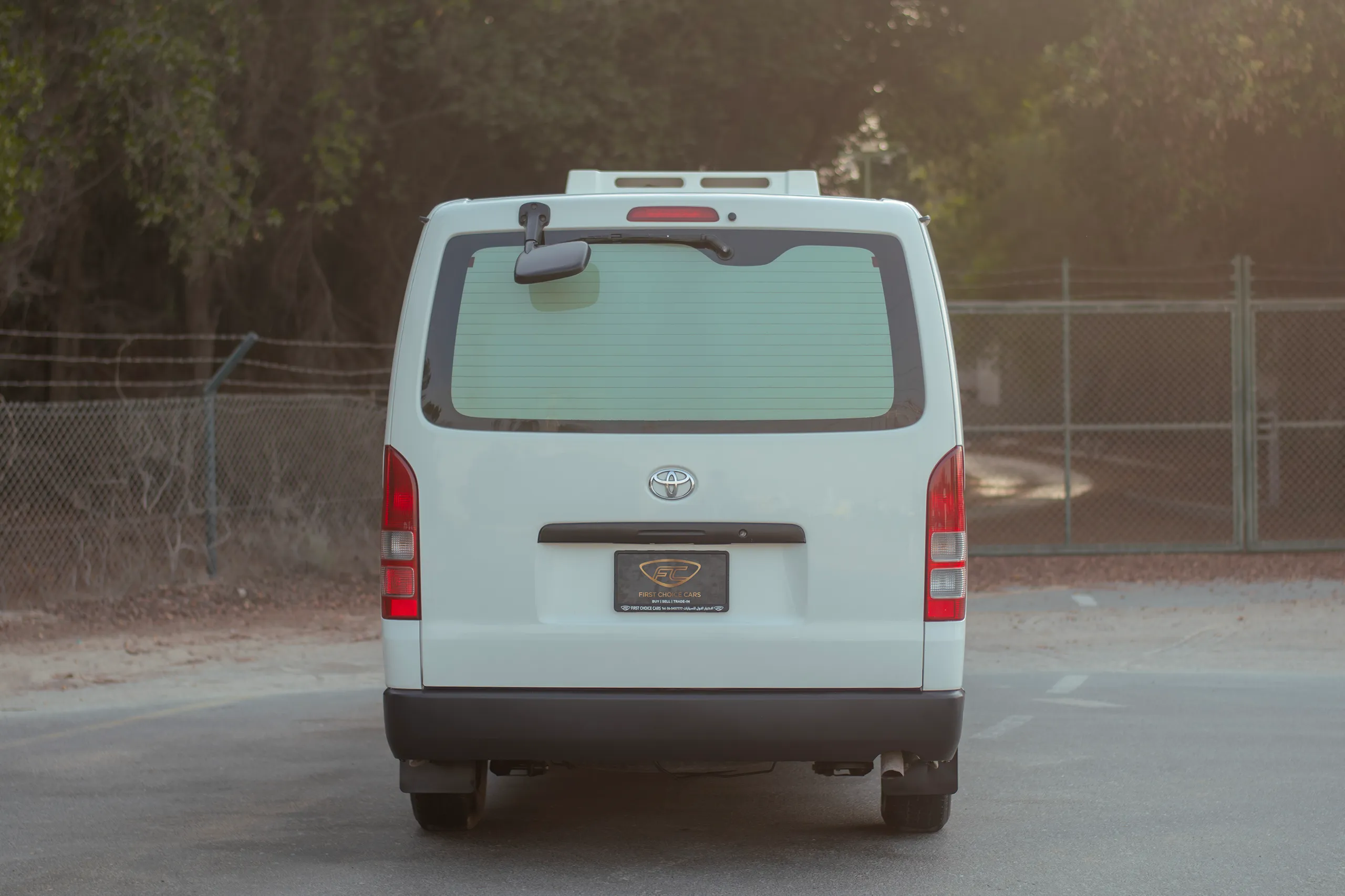 Used 2022 Toyota Hiace GL Standard Roof White – Back/Rear View at First Choice Cars Sharjah