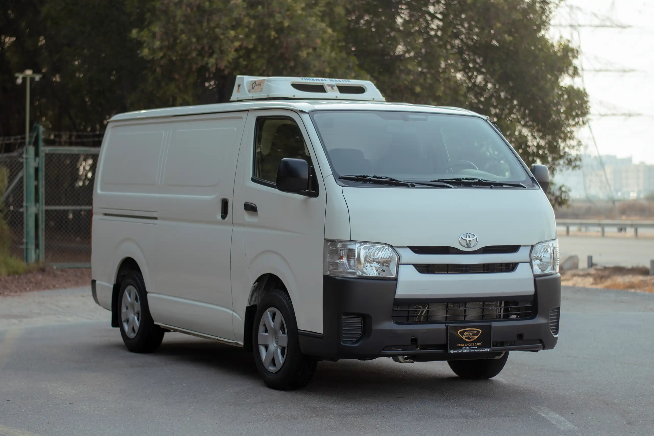 Used 2022 Toyota Hiace GL Standard Roof White – Right Front Diagonal (45°) View at First Choice Cars Sharjah
