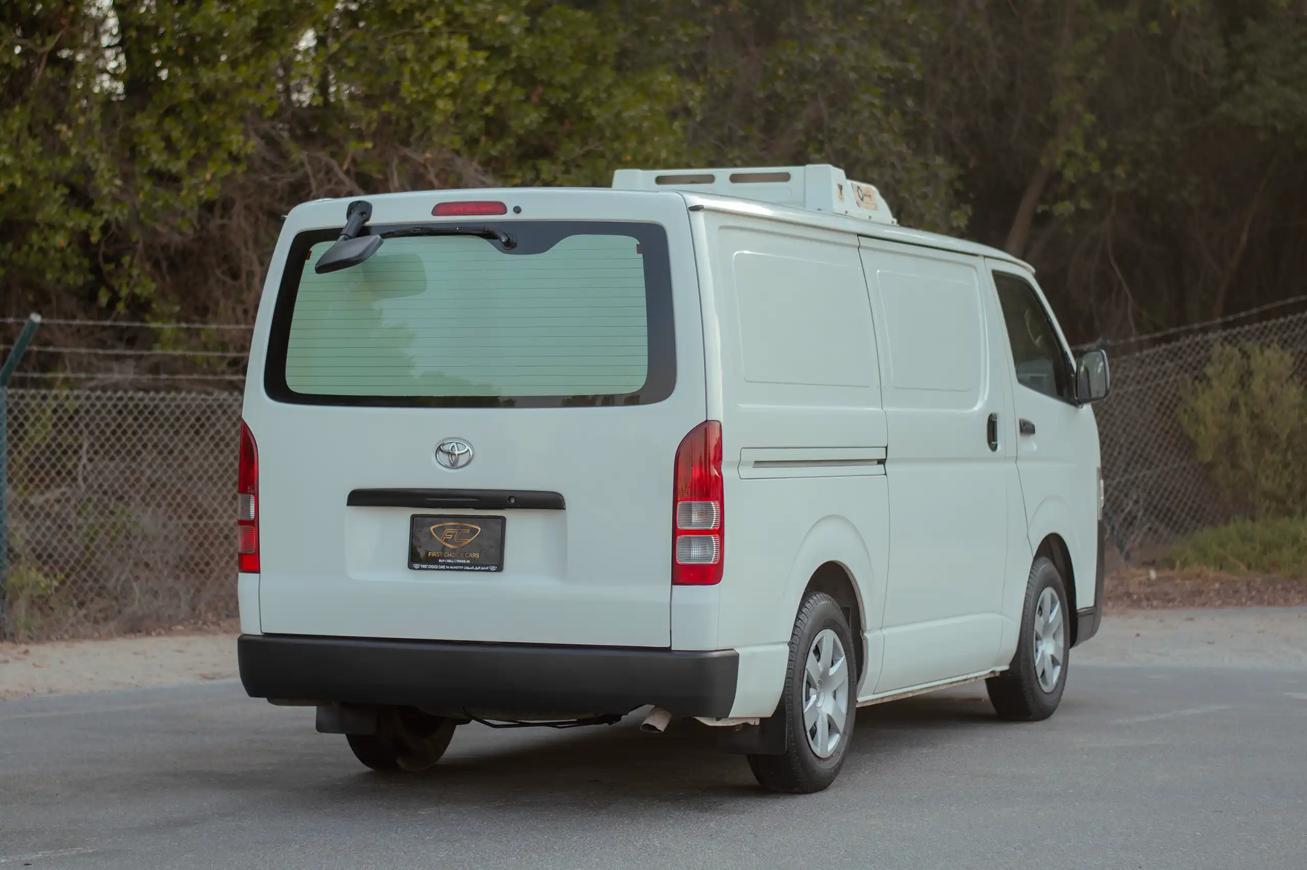 Used 2022 Toyota Hiace GL Standard Roof White – Right Back Diagonal (45°) View at First Choice Cars Sharjah