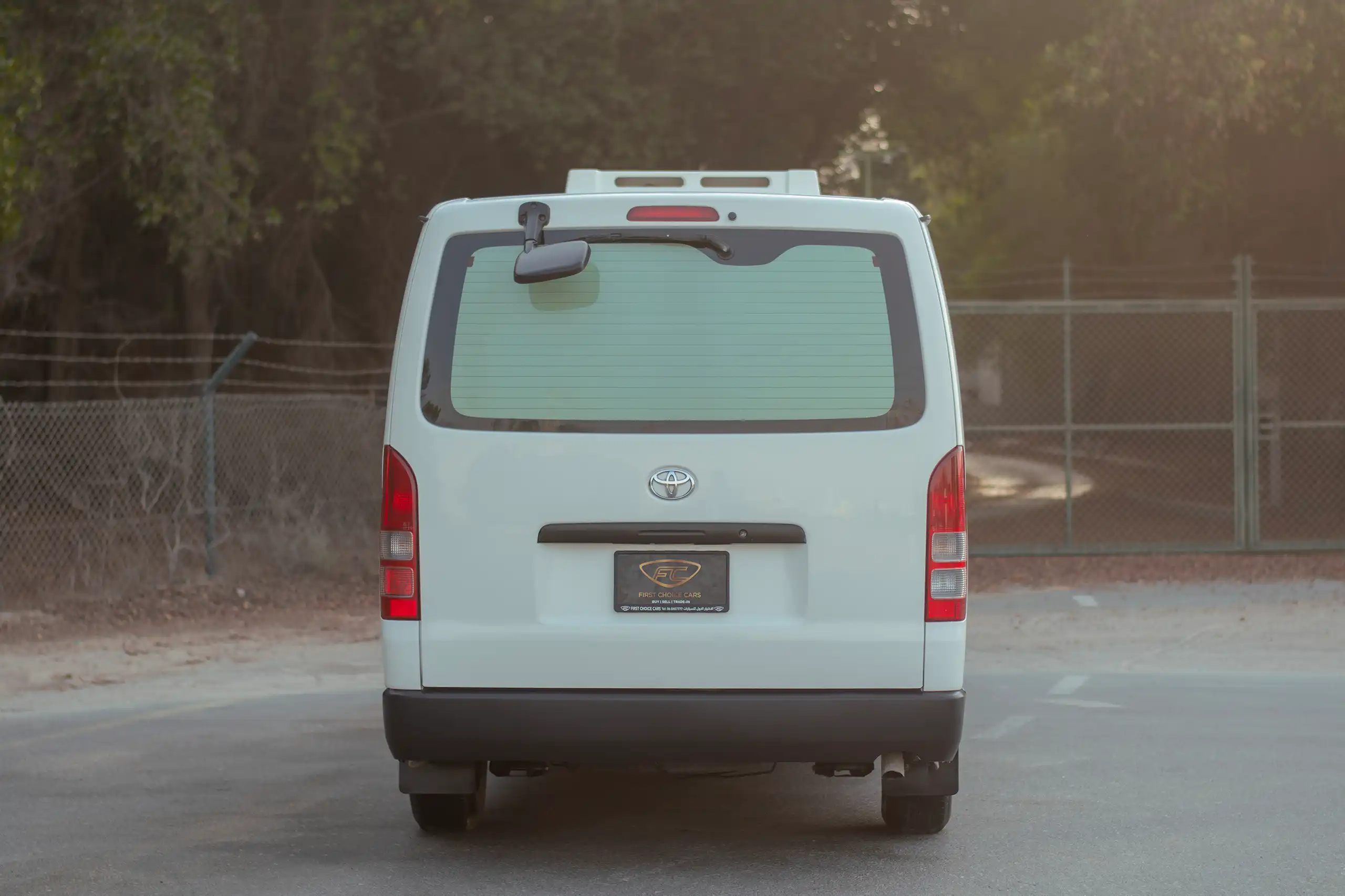 Used 2022 Toyota Hiace GL Standard Roof White – Back/Rear View at First Choice Cars Sharjah
