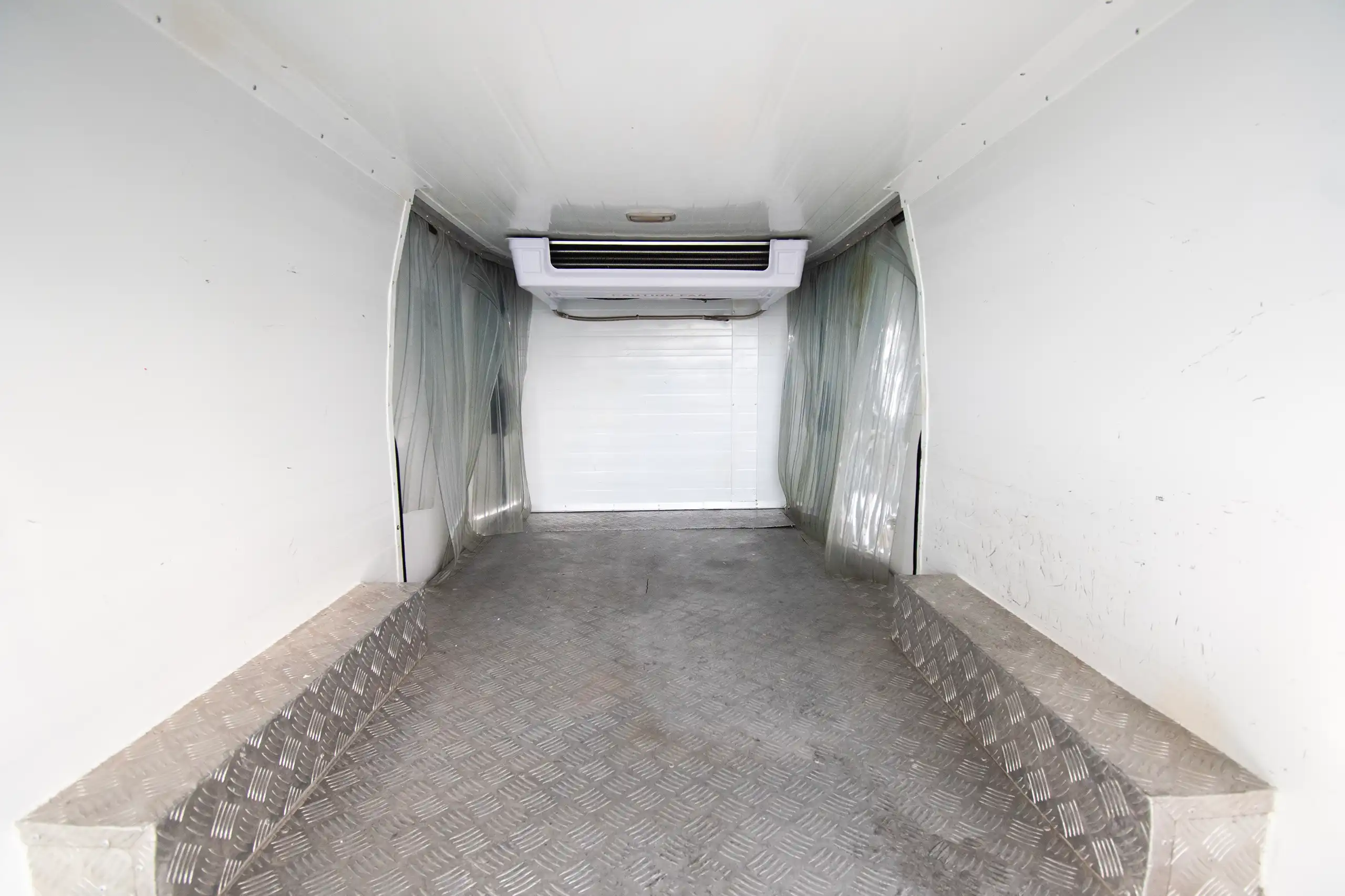 Used 2022 Toyota Hiace GL Standard Roof White – Chiller Box Rear Opening View at First Choice Cars Sharjah