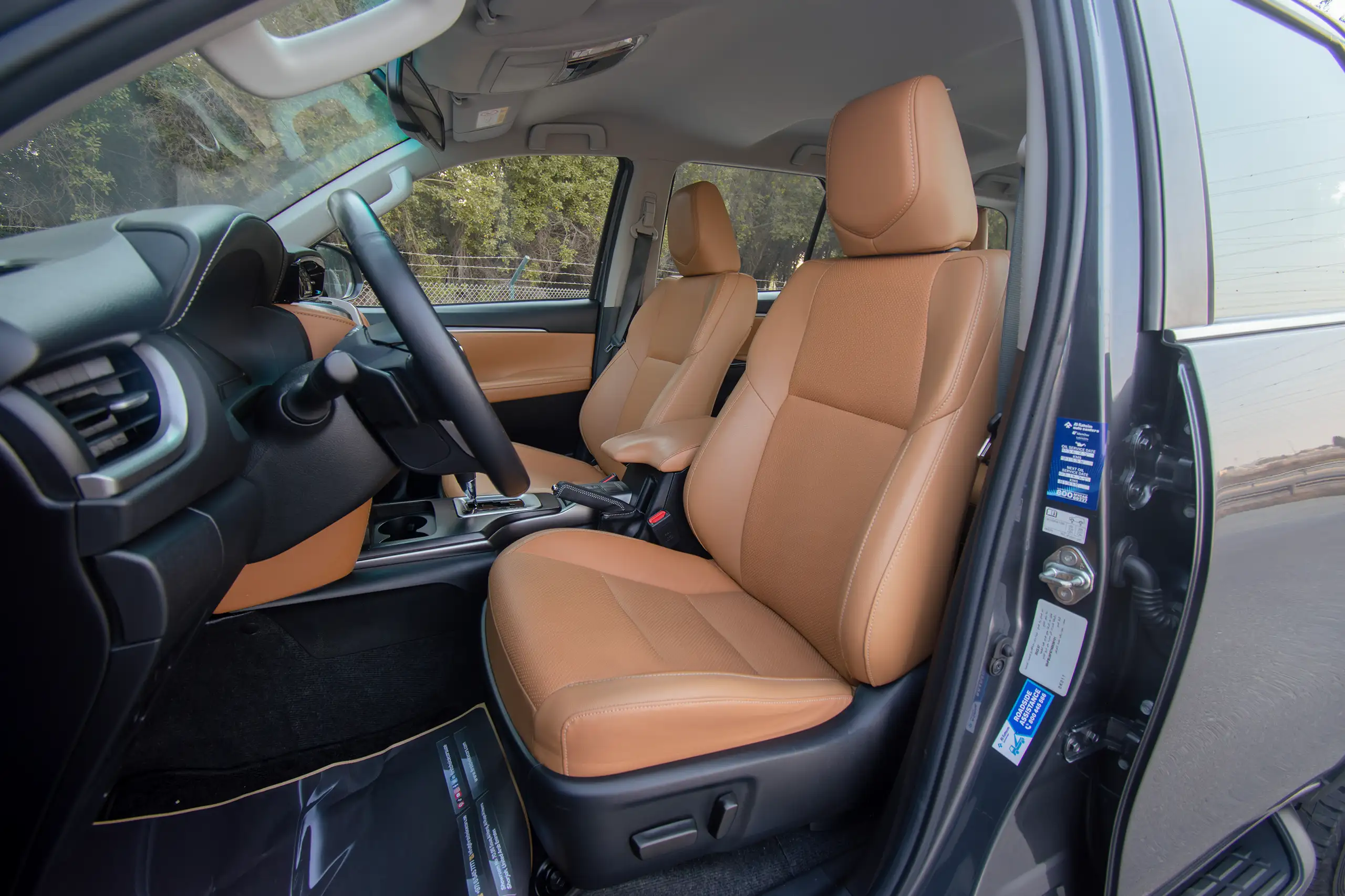 Used 2022 Toyota Fortuner VXR Grey – Front Driver Side Cabin View at First Choice Cars Sharjah