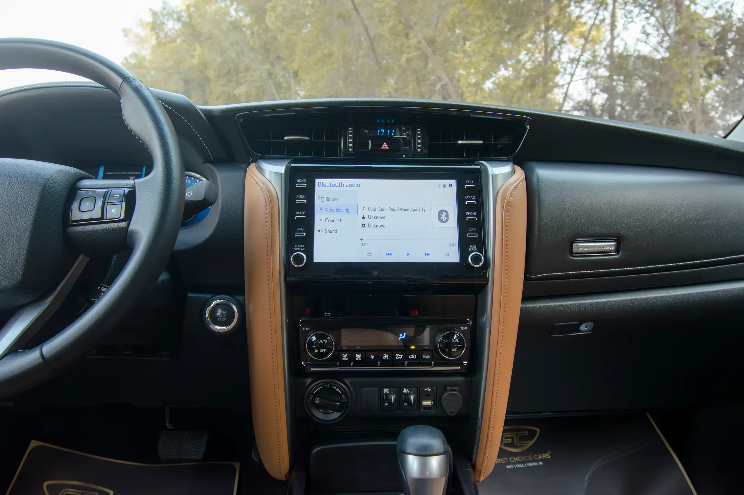 Used 2022 Toyota Fortuner VXR Grey – Infotainment / Touchscreen System at First Choice Cars Sharjah