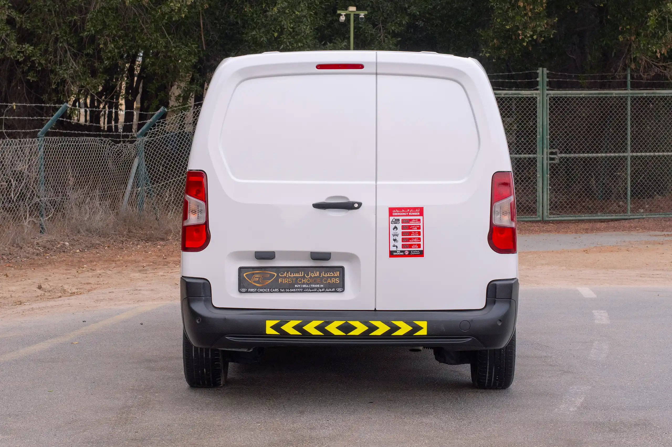 Used 2022 Peugeot Partner Standard White – Back/Rear View at First Choice Cars Sharjah