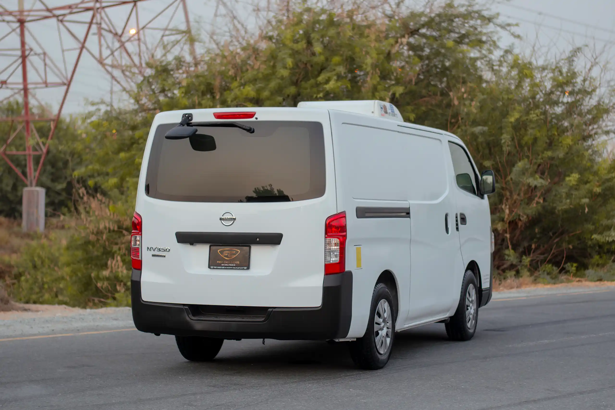 Used 2022 Nissan Urvan Standard Roof White – Right Back Diagonal (45°) View at First Choice Cars Sharjah