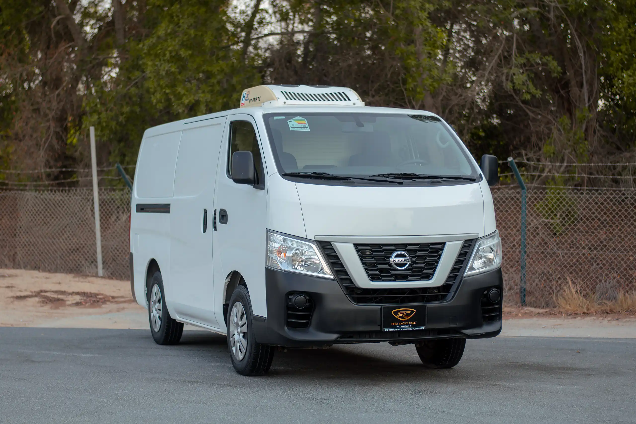 Used 2022 Nissan Urvan Standard Roof White – Right Front Diagonal (45°) View at First Choice Cars Sharjah