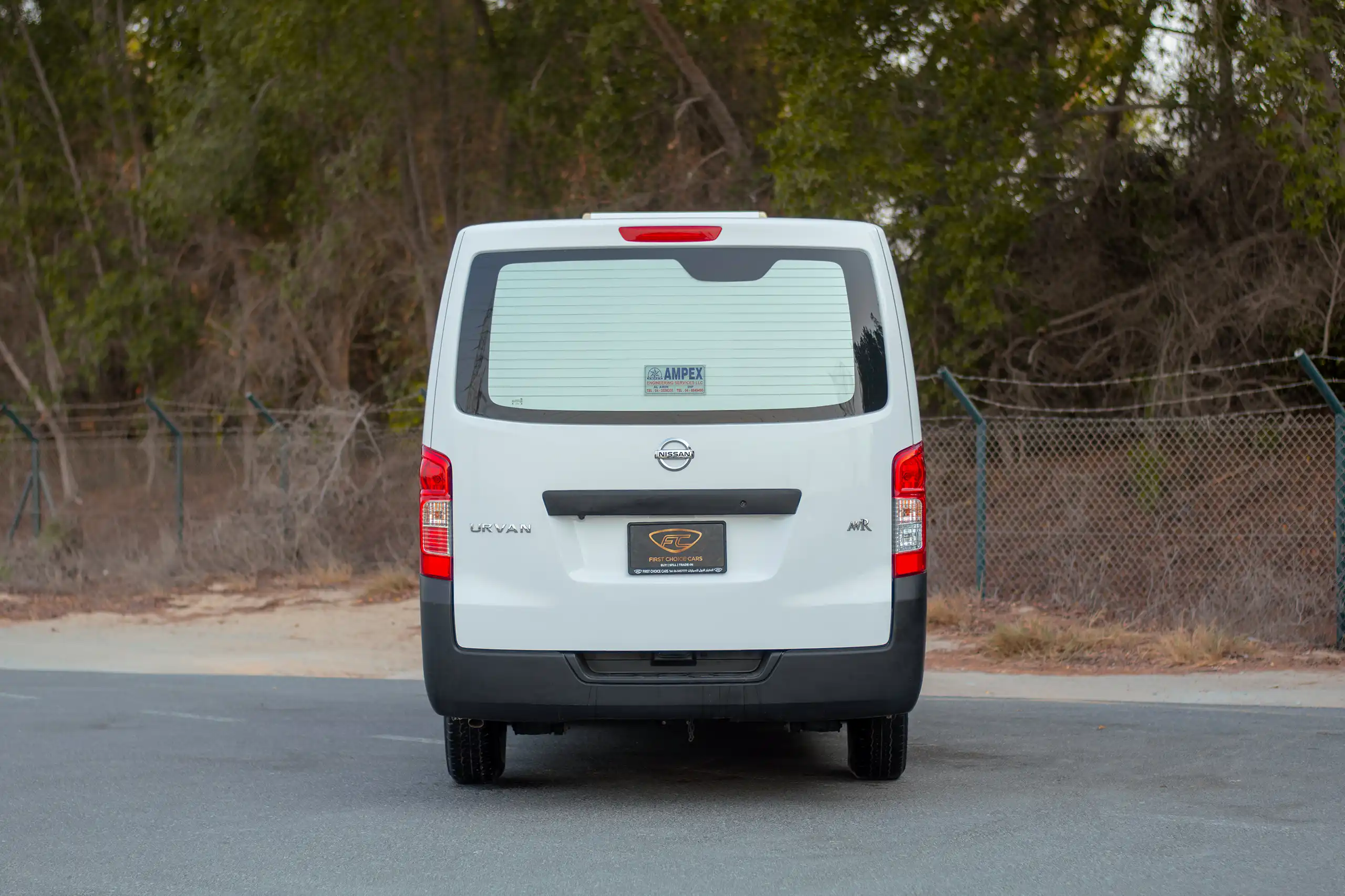 Used 2022 Nissan Urvan Standard Roof White – Back/Rear View at First Choice Cars Sharjah